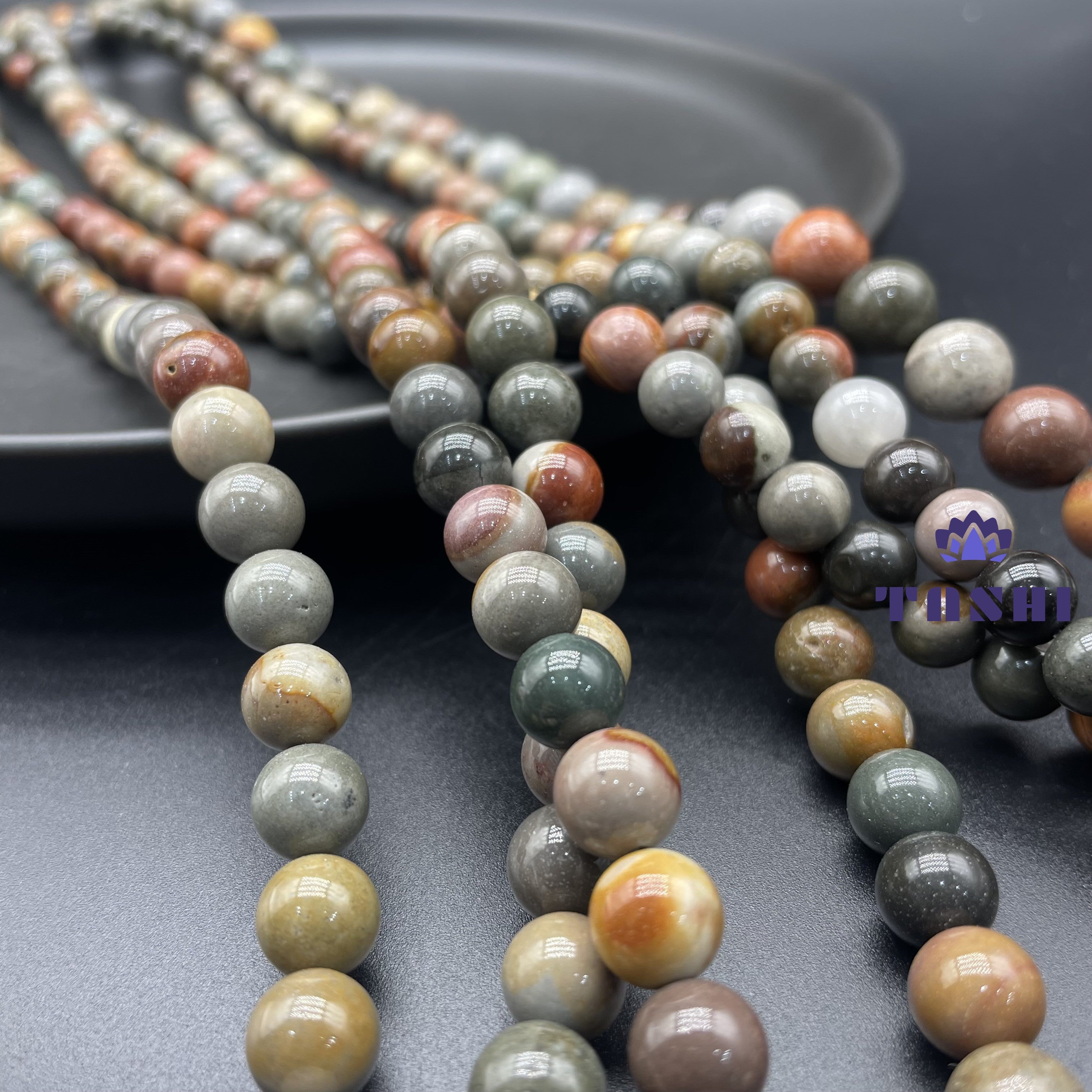 Polychrome Beads Strands Loose Beads Jewelry DIY Bracelets