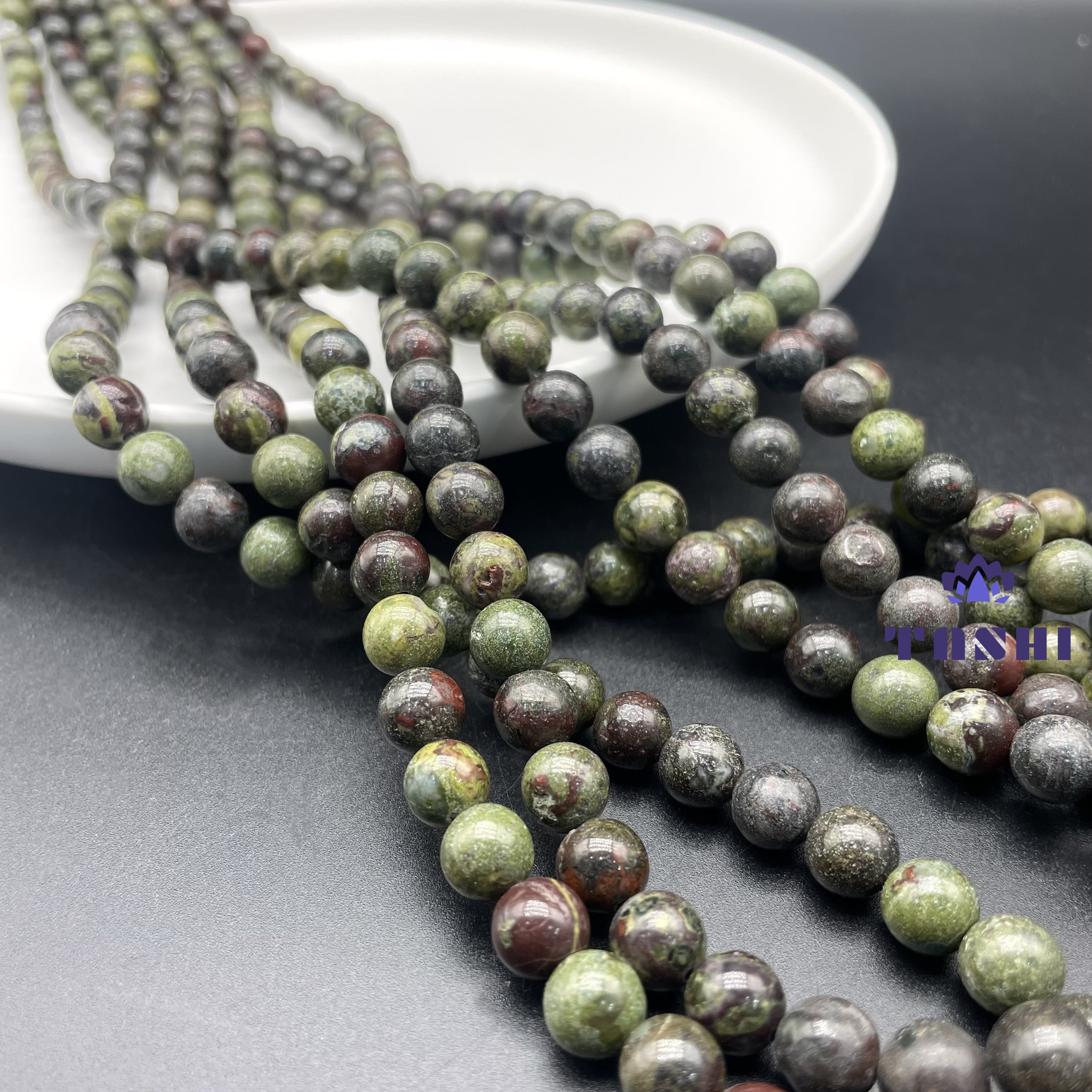 Dragon Blood Stone Beads Strands Loose Beads Jewelry DIY Bracelets