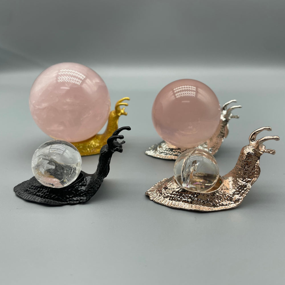 Snail Crystal Sphere Holder Ball Stand Decoration