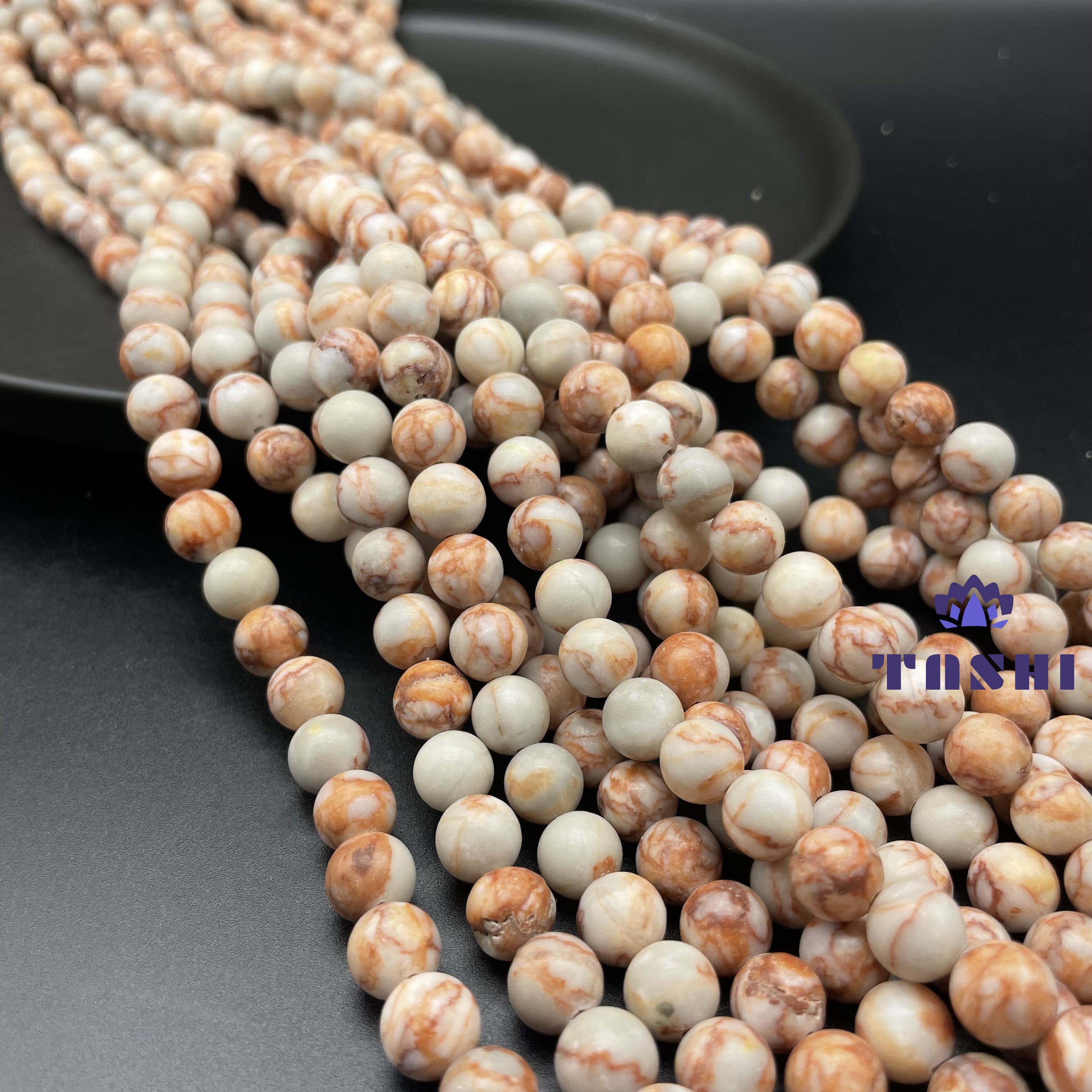 Red Vein Jasper Beads Strands Loose Beads Jewelry DIY Bracelets