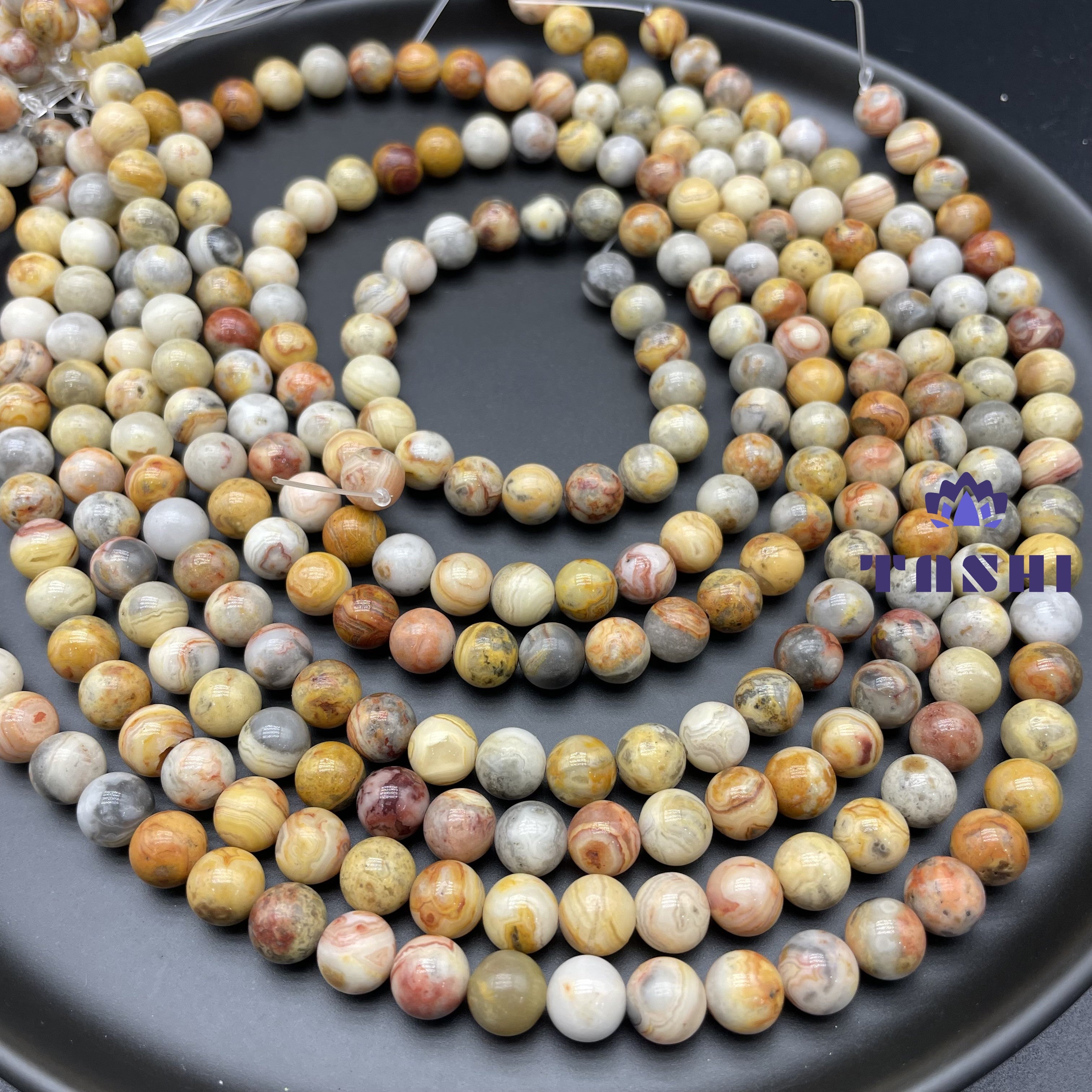 Crazy Agate Beads Strands Loose Beads Jewelry DIY Bracelets