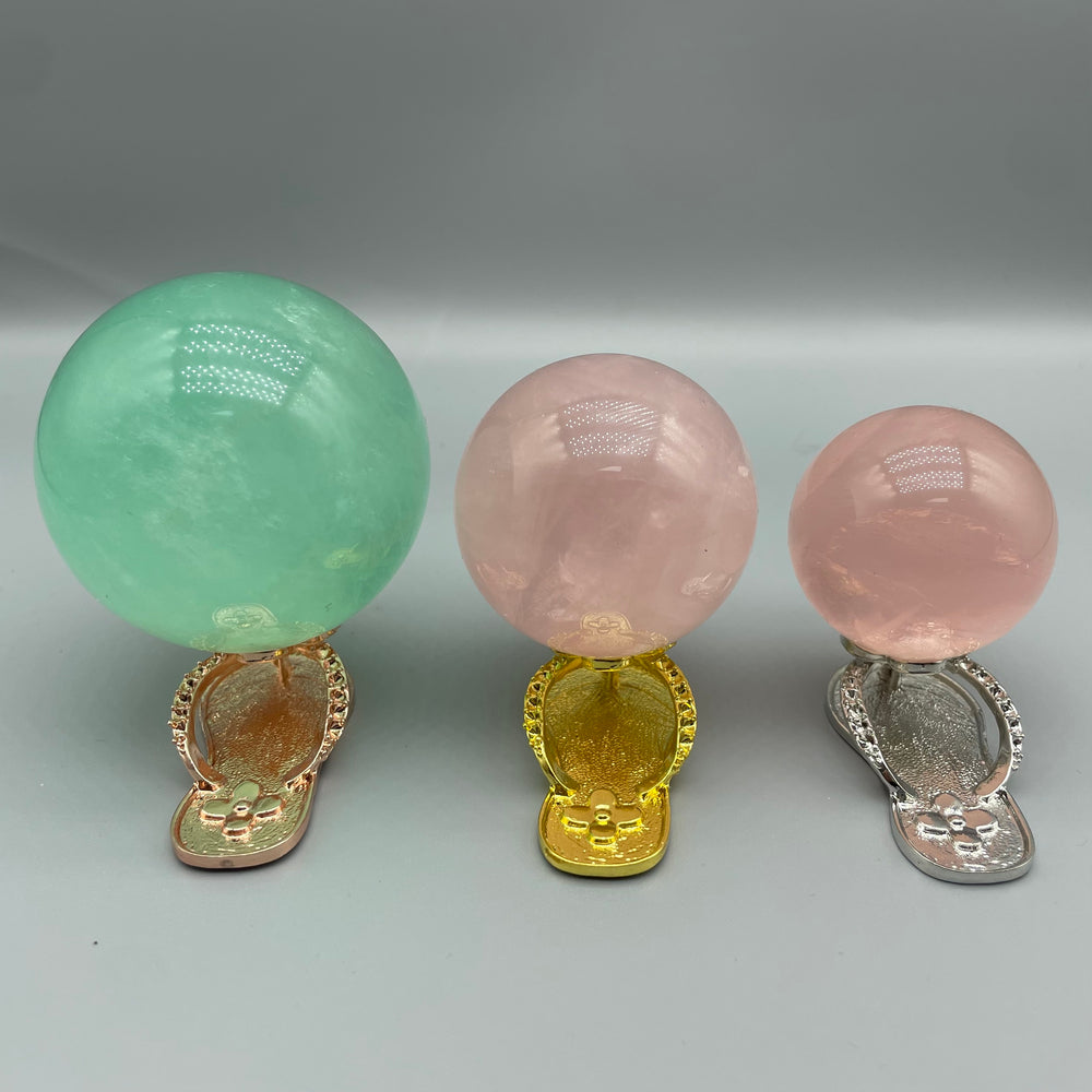 Slippers Crystal Sphere Holder Ball Stand Decoration