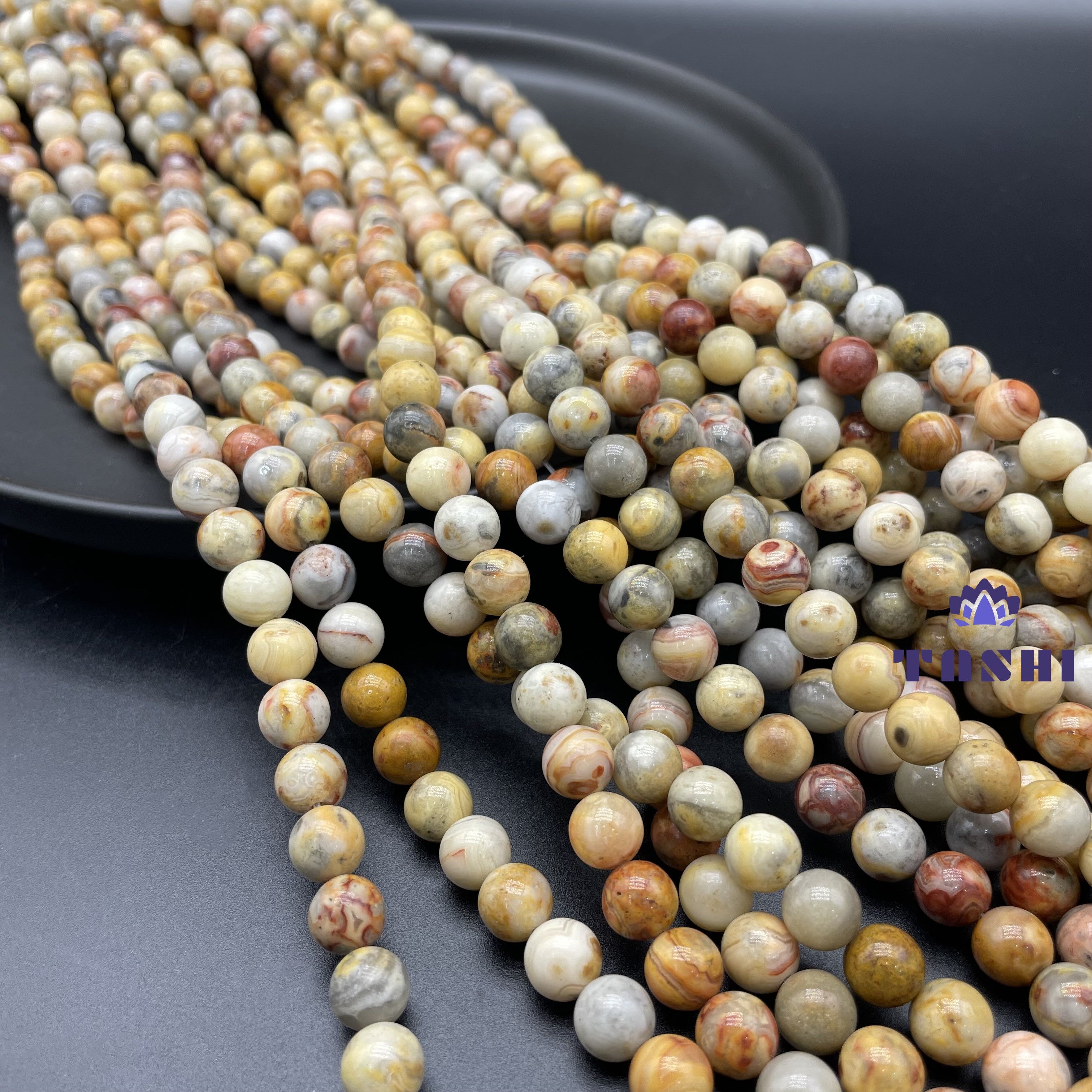 Crazy Agate Beads Strands Loose Beads Jewelry DIY Bracelets