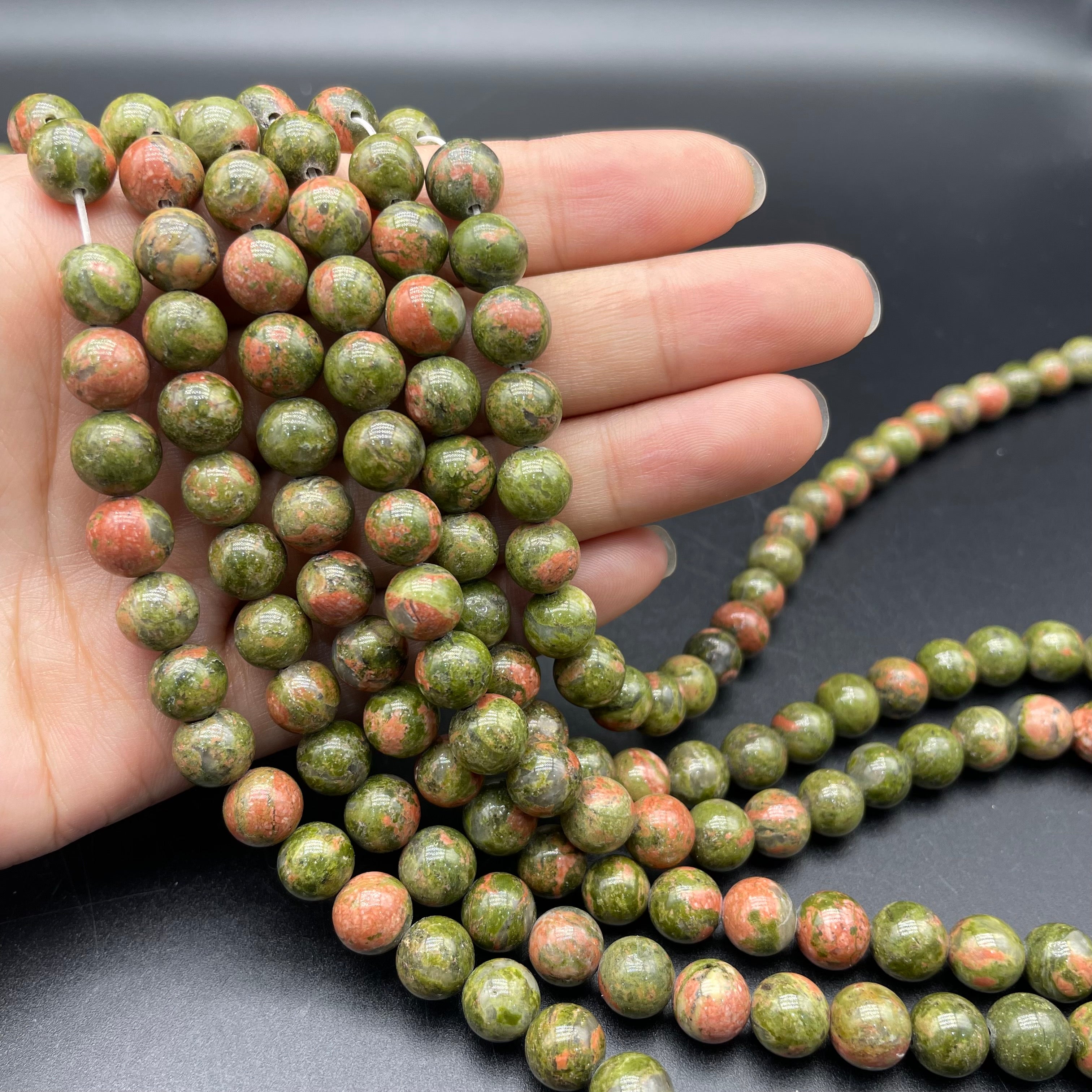 Unakite Beads Strands Loose Beads Jewelry DIY Bracelets