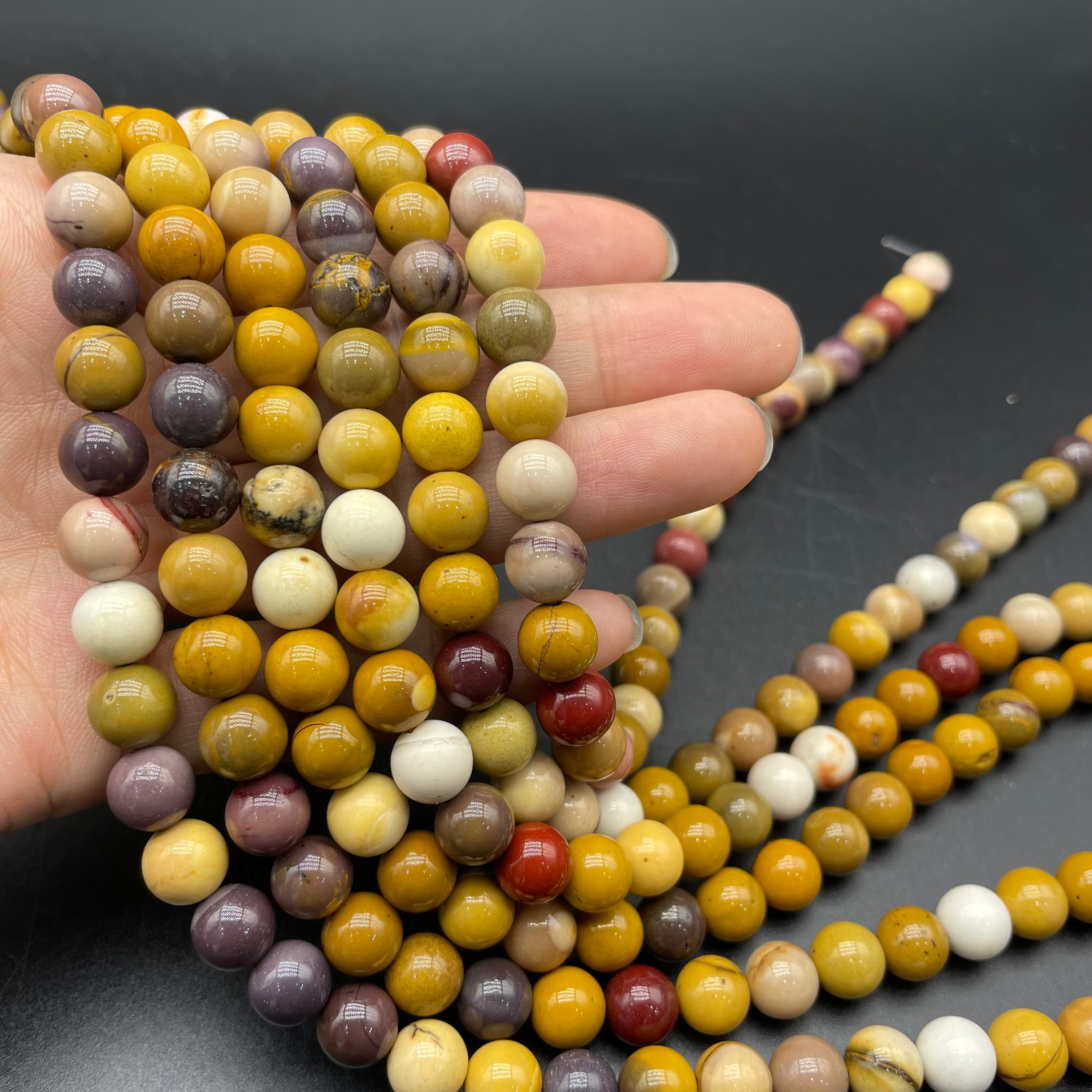 Mookite Beads Strands Loose Beads Jewelry DIY Bracelets