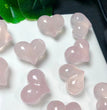 Rose Quartz Puffy Heart Jewelry Charms Mini Carvings Confetti