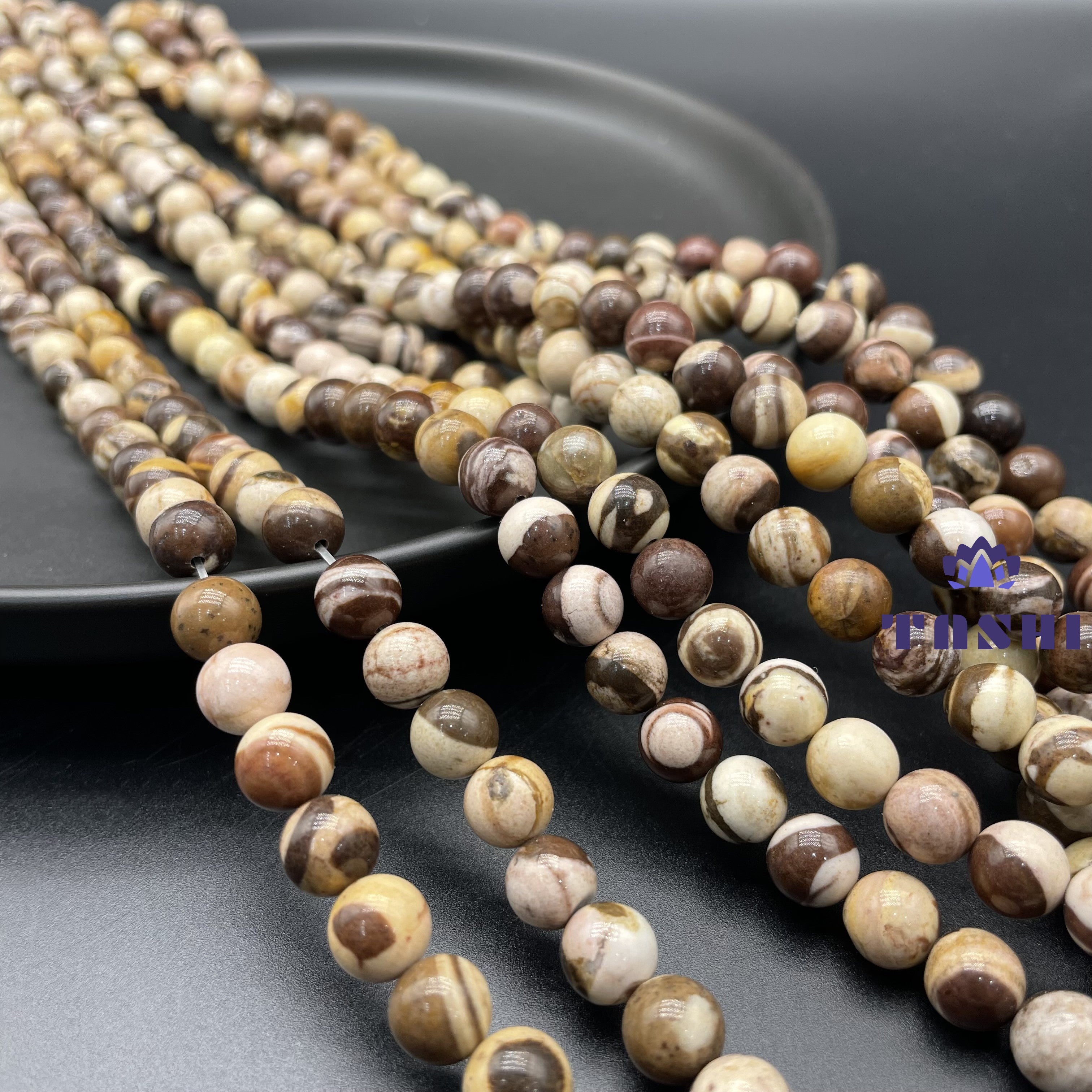 Coffee Calcite Beads Strands Loose Beads Jewelry DIY Bracelets