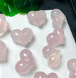 Rose Quartz Puffy Heart Jewelry Charms Mini Carvings Confetti