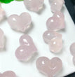 Rose Quartz Puffy Heart Jewelry Charms Mini Carvings Confetti