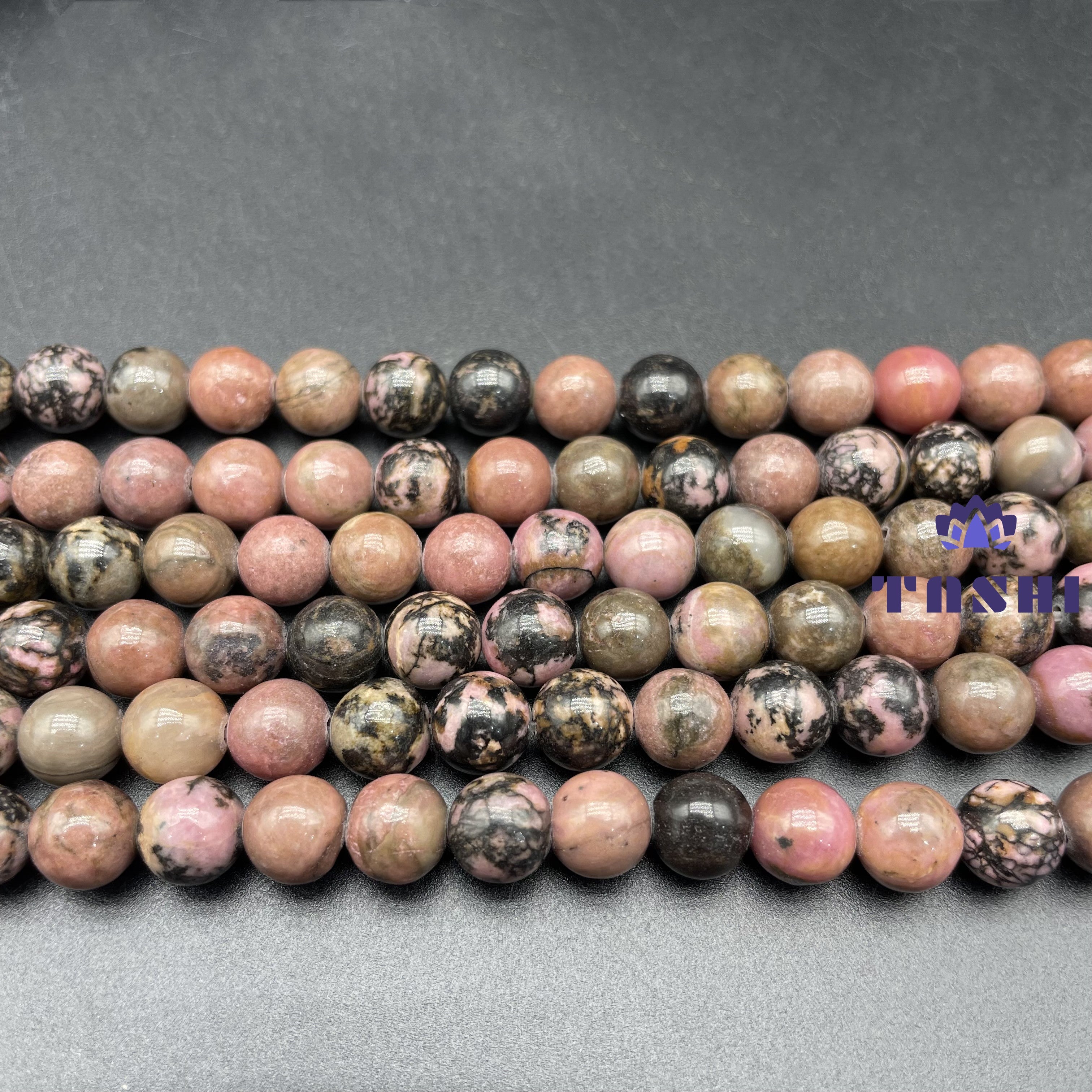 Rhodonite Beads Strands Loose Beads Jewelry DIY Bracelets