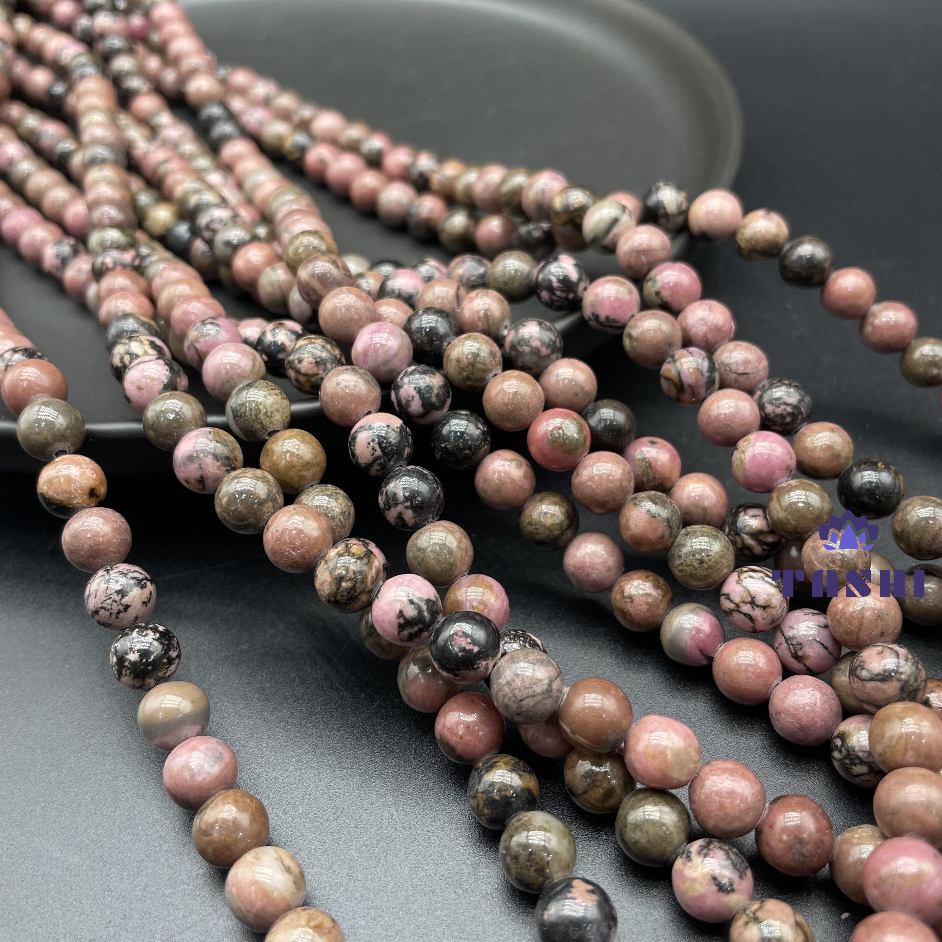Rhodonite Beads Strands Loose Beads Jewelry DIY Bracelets