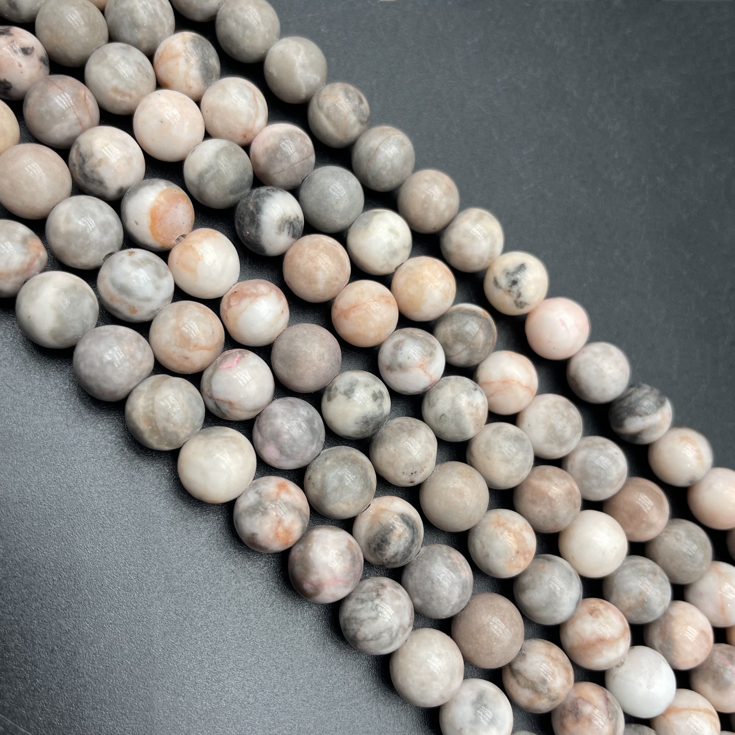 Pink Zebra Stone Beads Strands Loose Beads Jewelry DIY Bracelets