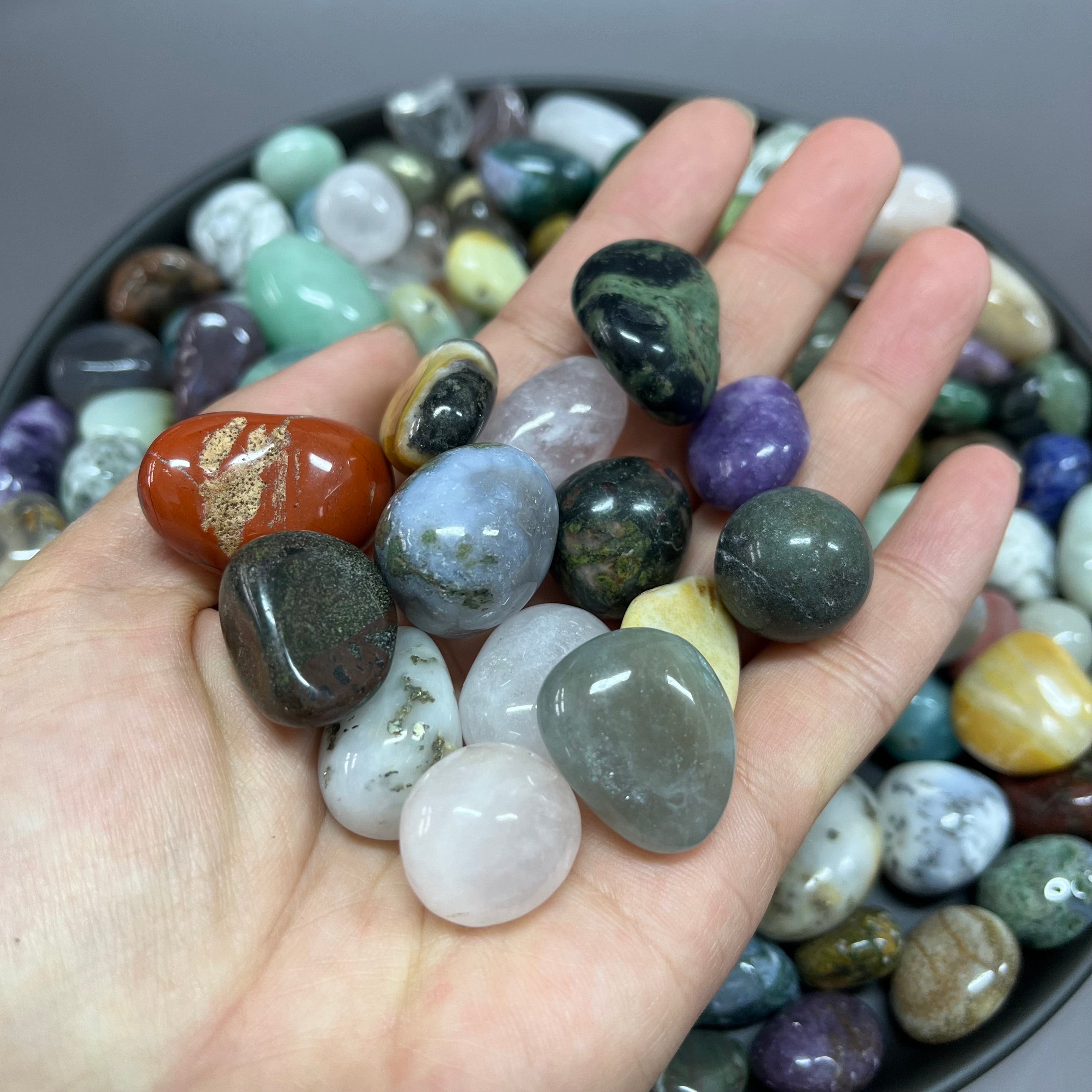 Natural Crystals Stones Mixed Materials Tumbles