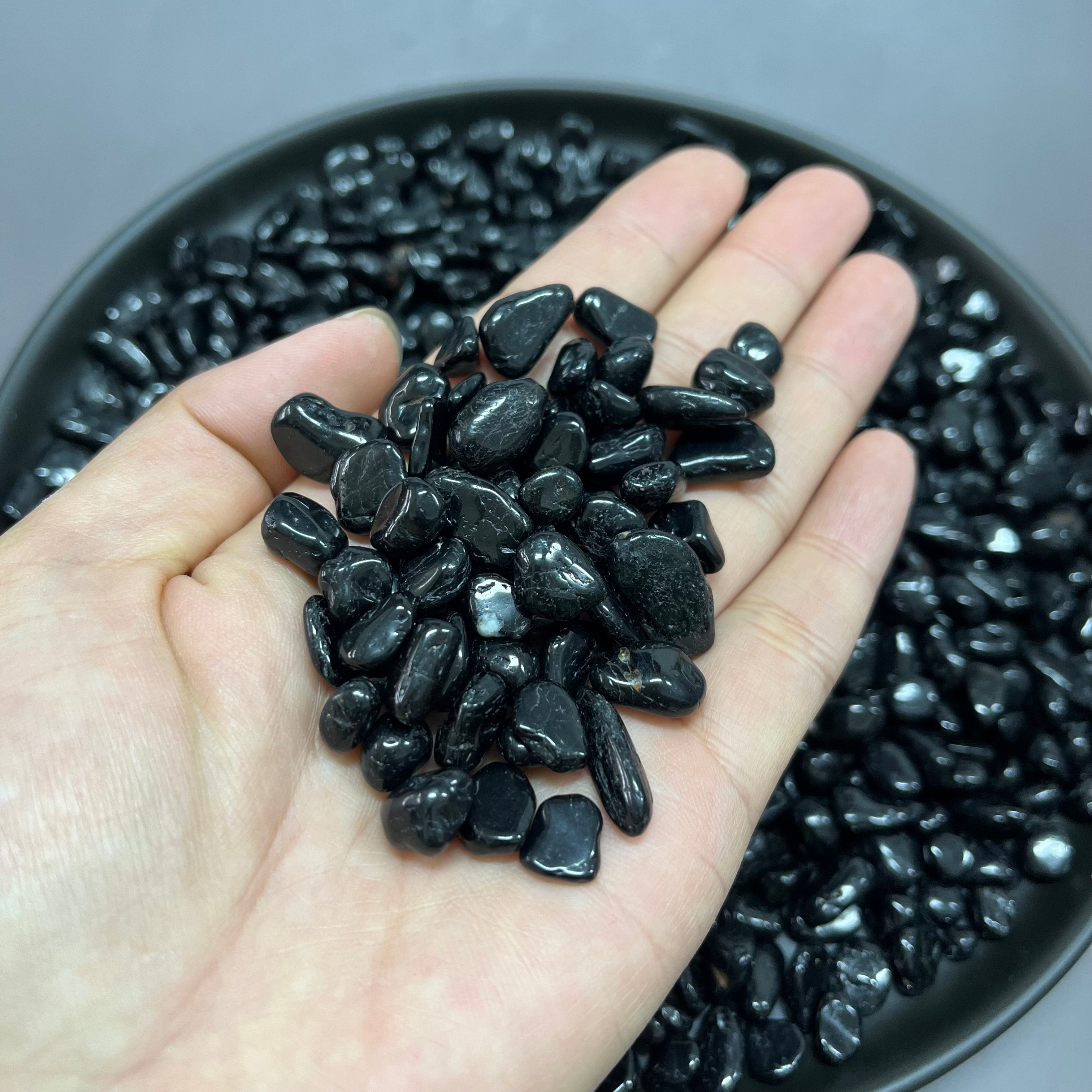Natural Black Tourmaline Chips Raw Wholesale