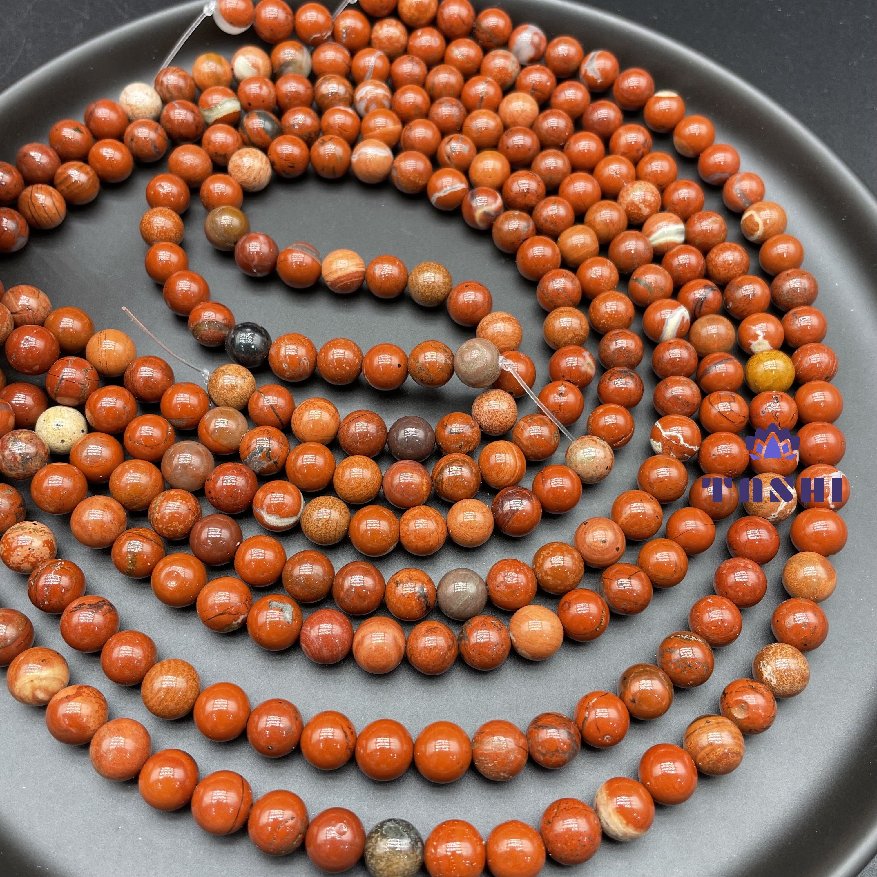 Red Jasper Beads Strands Loose Beads Jewelry DIY Bracelets