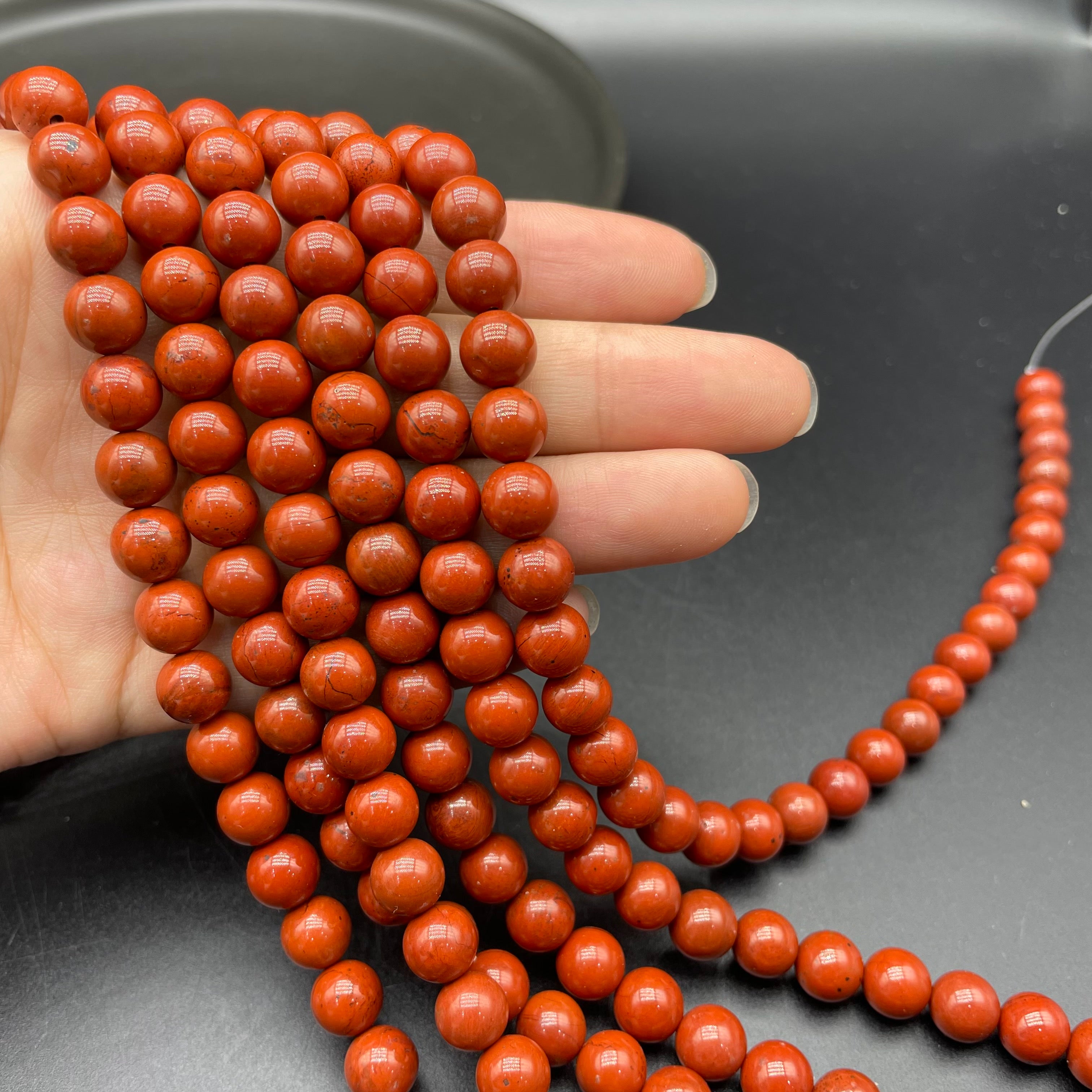 Higher Quality Red Jasper Beads Strands Loose Beads Jewelry DIY Bracelets