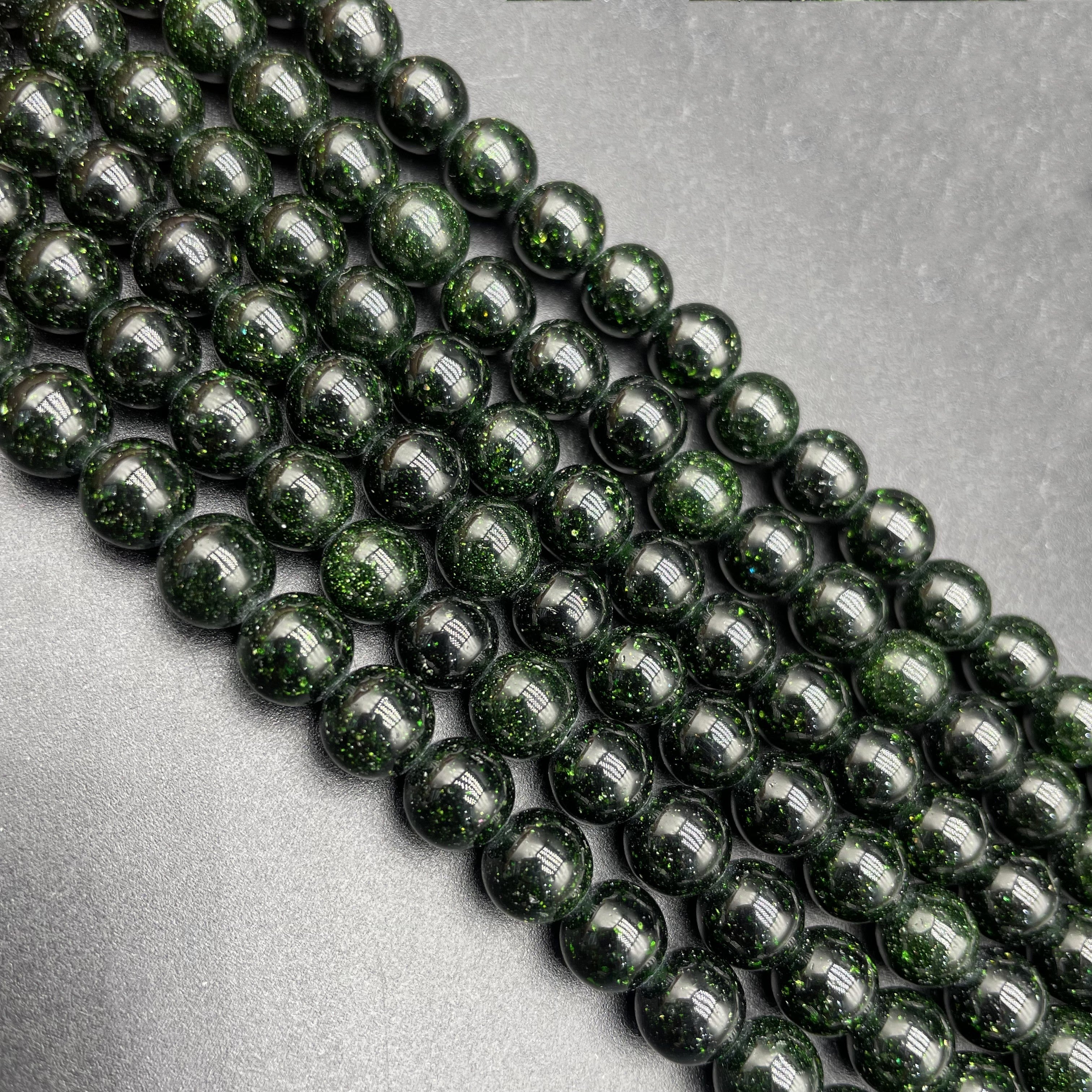 Green Sandstone Beads Strands Loose Beads Jewelry DIY Bracelets
