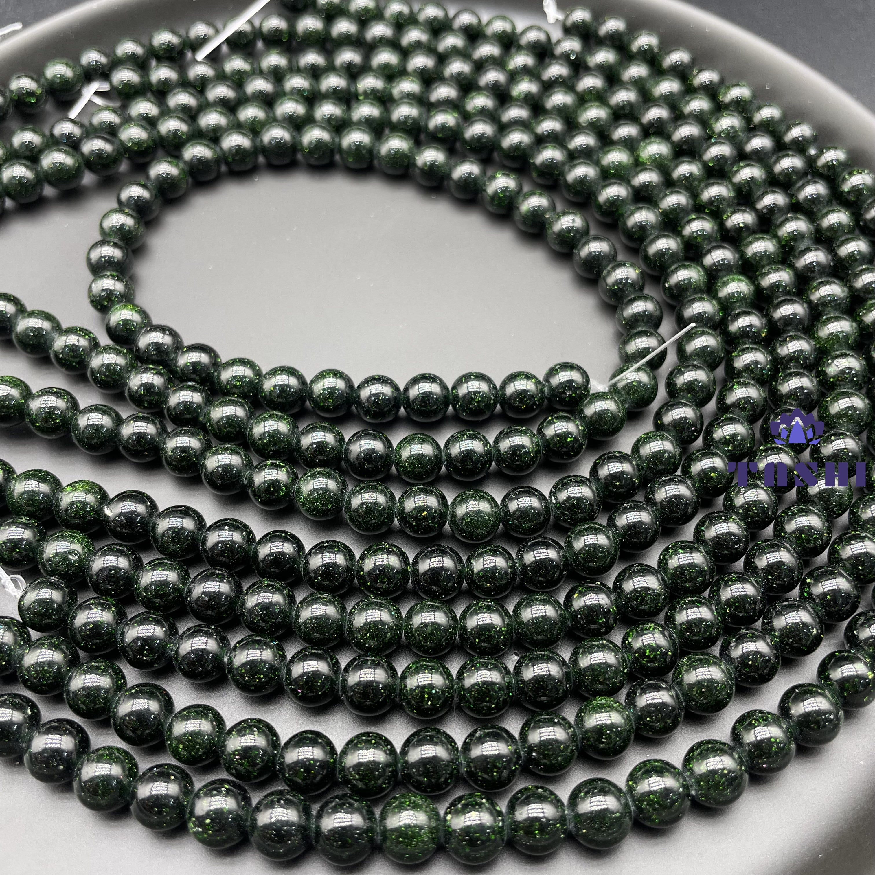Green Sandstone Beads Strands Loose Beads Jewelry DIY Bracelets