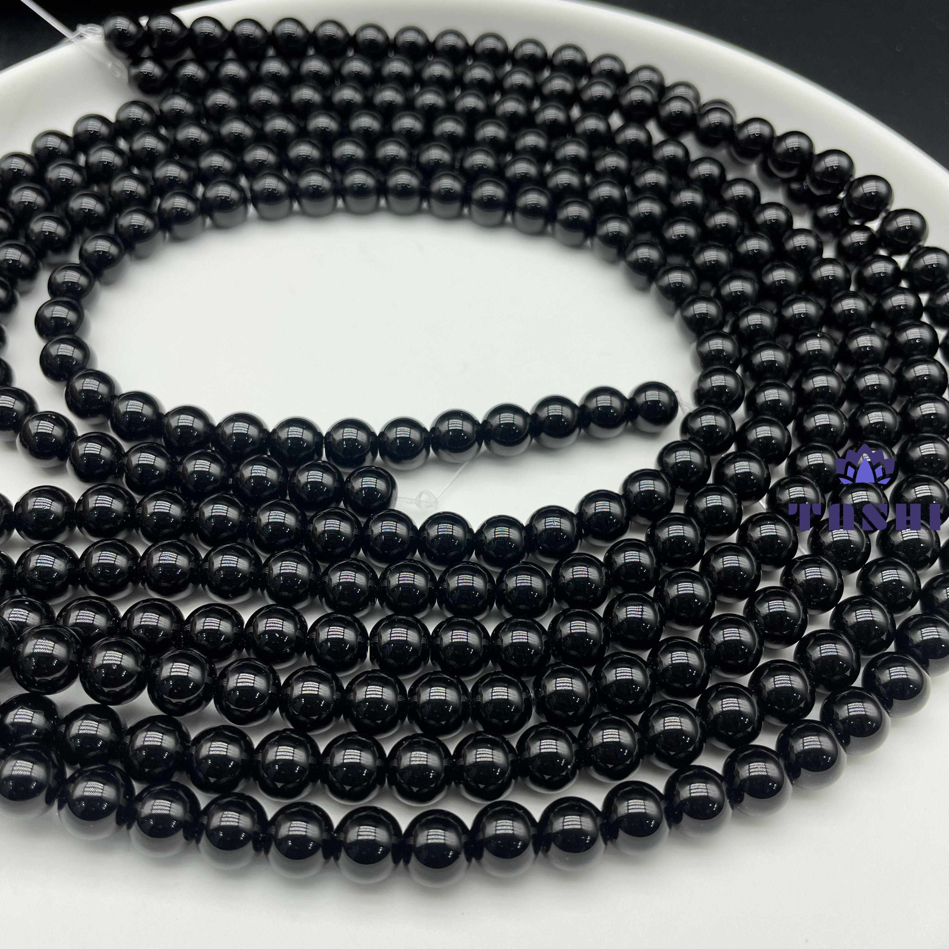 Black Obsidian Beads Strands Loose Beads Jewelry DIY Bracelets