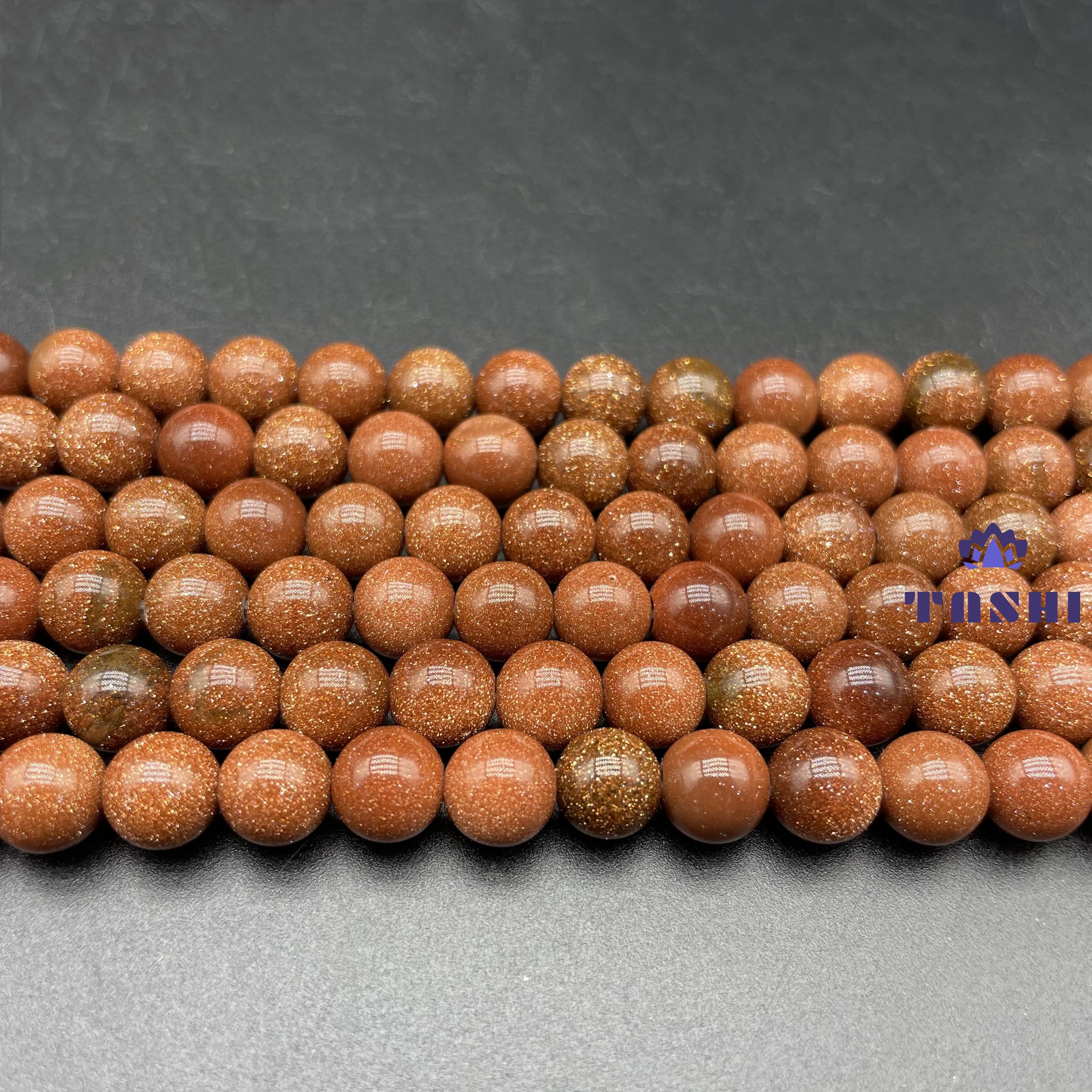 Golden Sandstone Beads Strands Loose Beads Jewelry DIY Bracelets