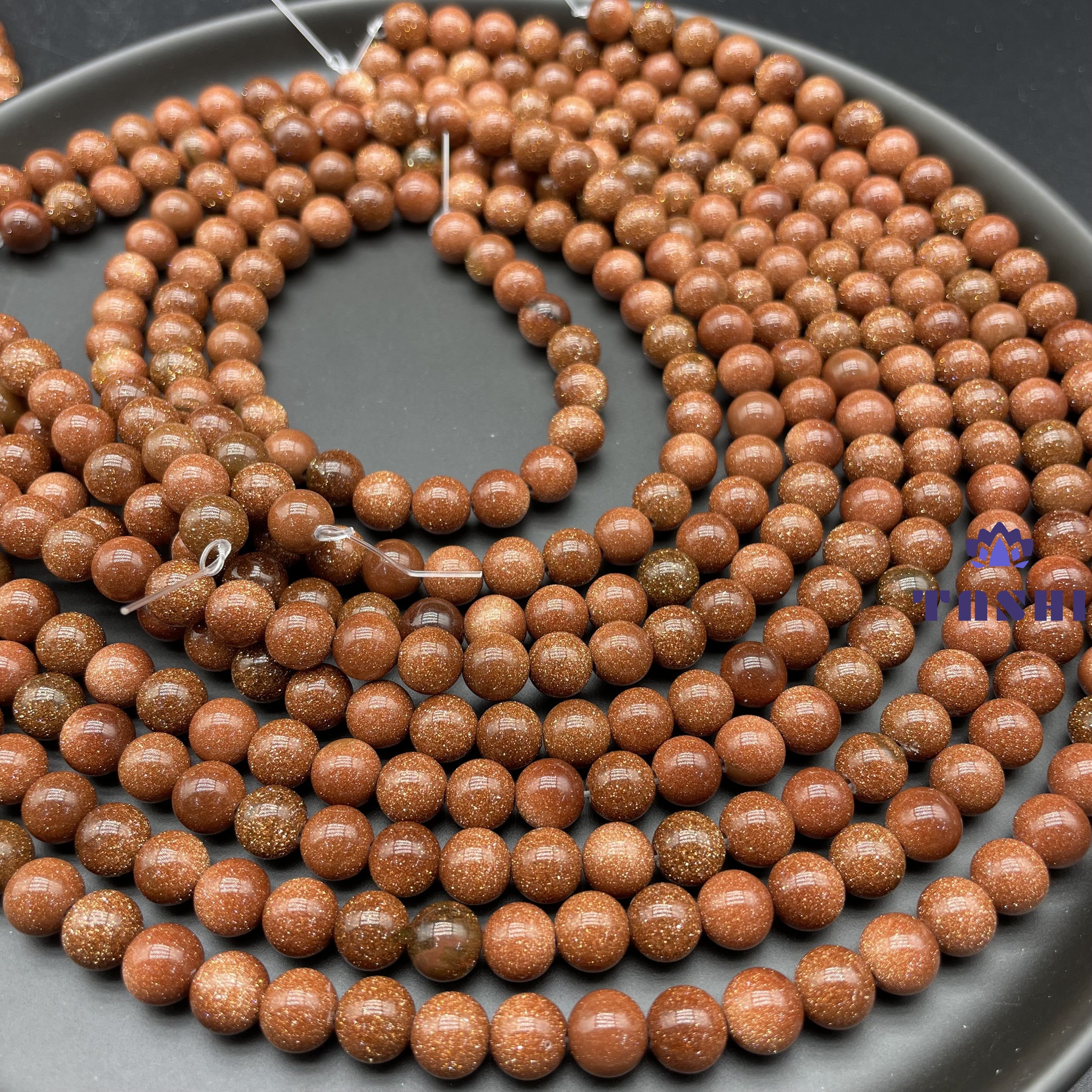 Golden Sandstone Beads Strands Loose Beads Jewelry DIY Bracelets