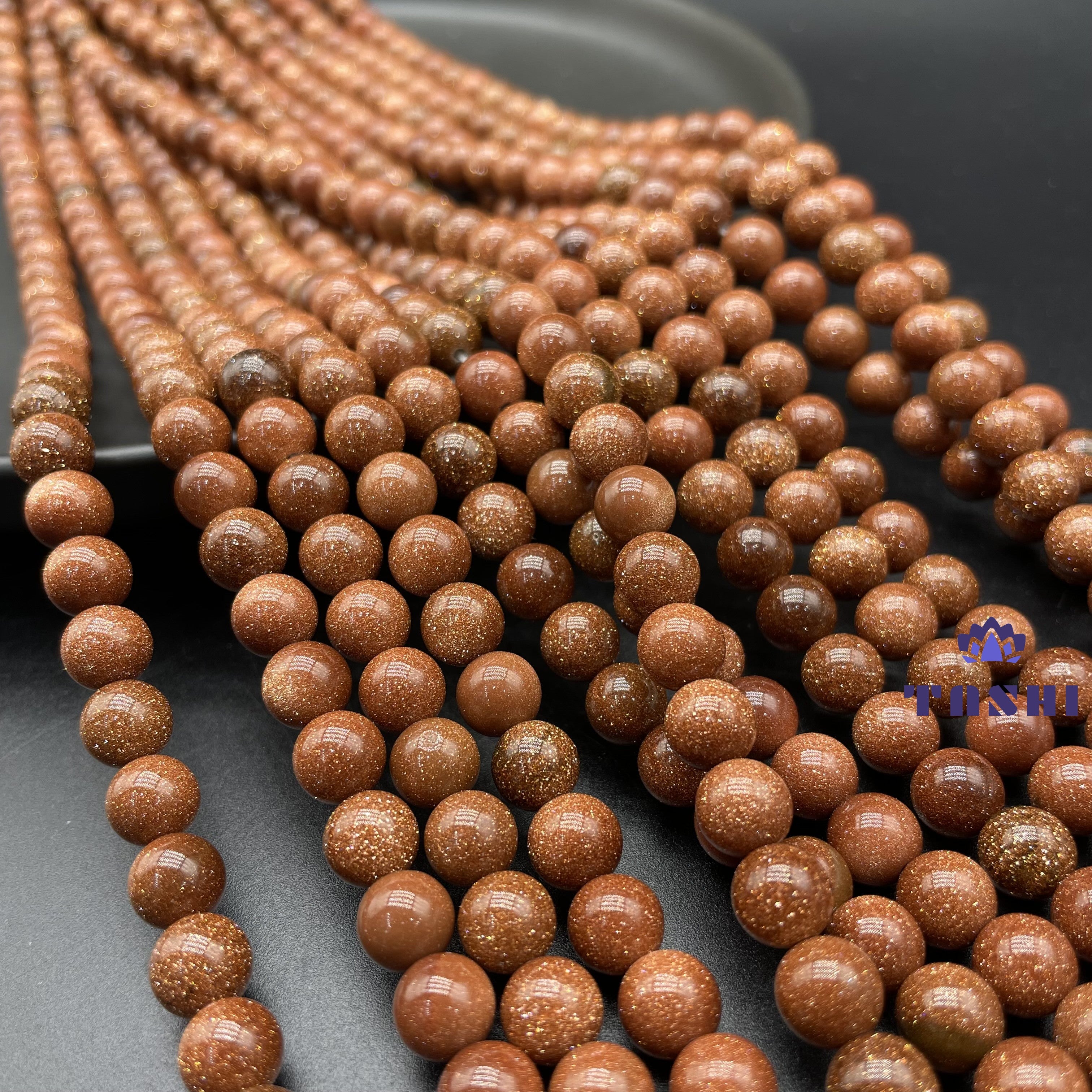 Golden Sandstone Beads Strands Loose Beads Jewelry DIY Bracelets