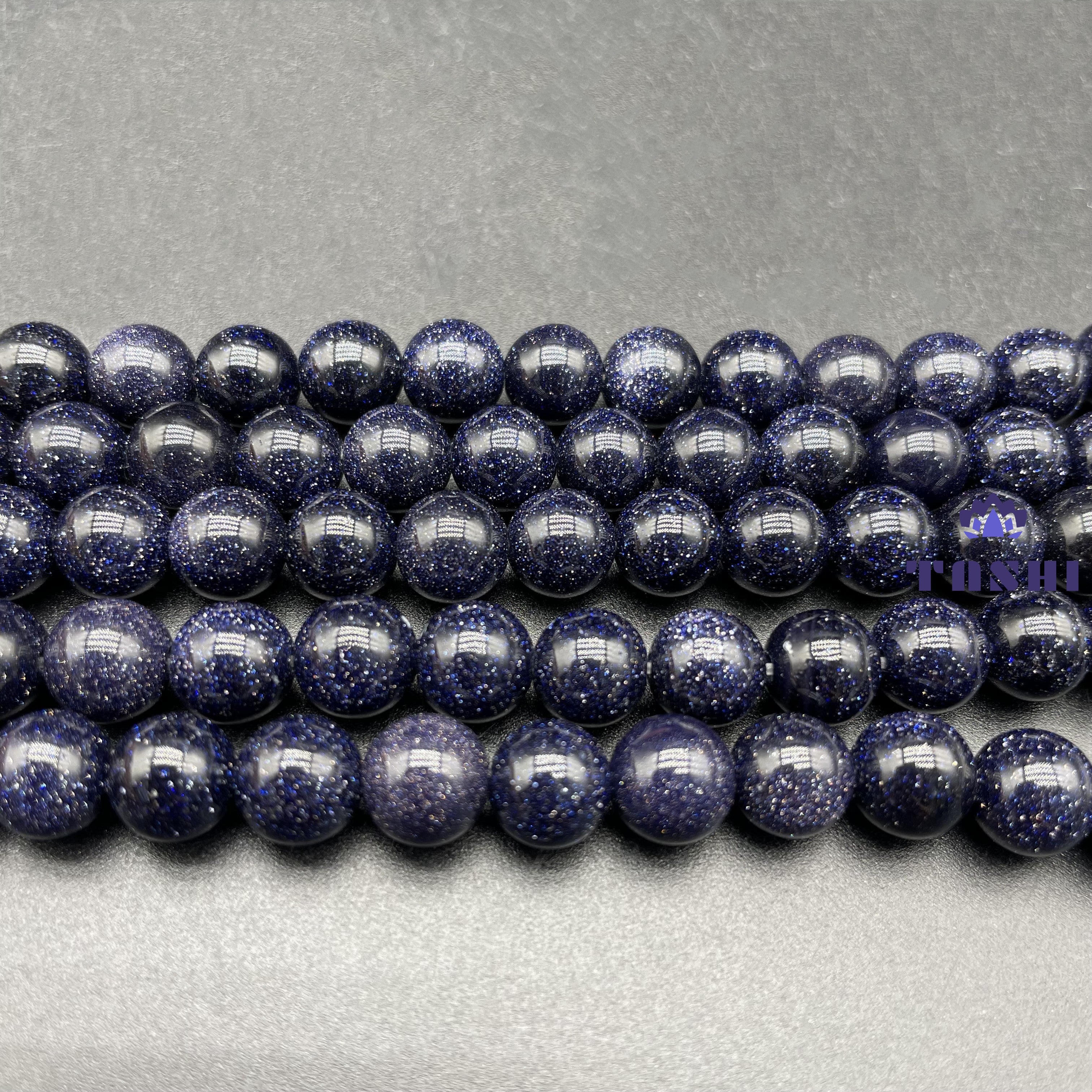Blue Sandstone Beads Strands Loose Beads Jewelry DIY Bracelets