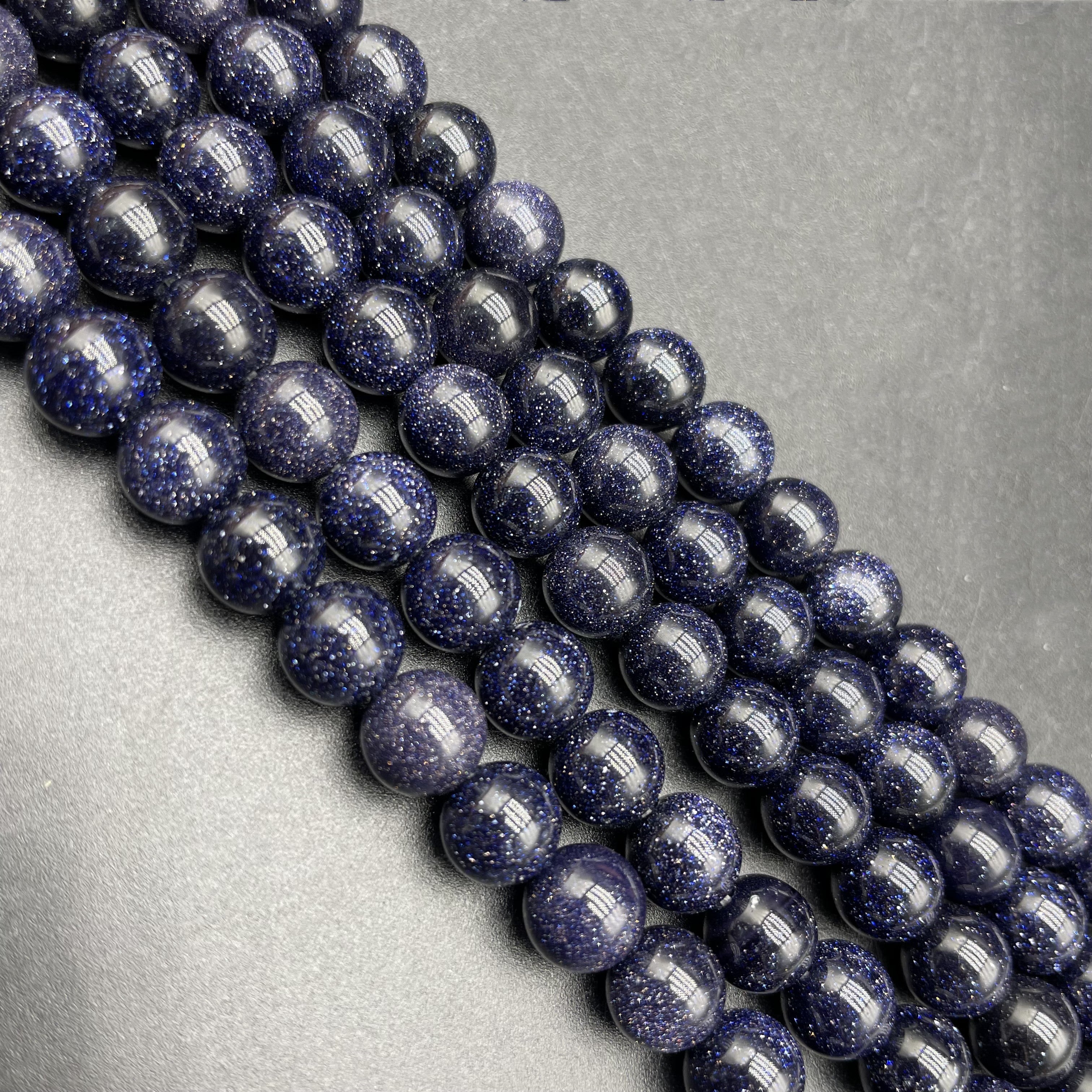 Blue Sandstone Beads Strands Loose Beads Jewelry DIY Bracelets