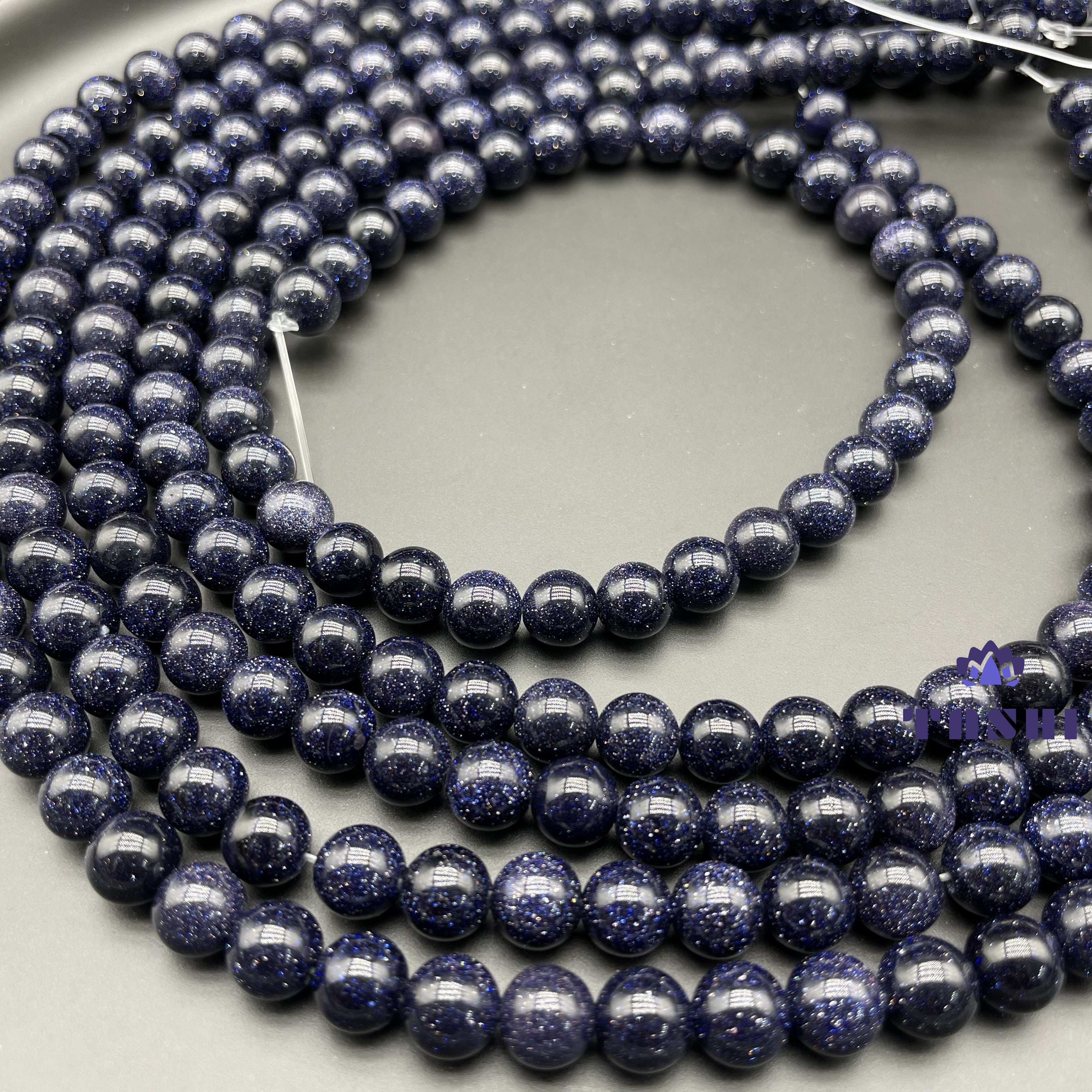 Blue Sandstone Beads Strands Loose Beads Jewelry DIY Bracelets