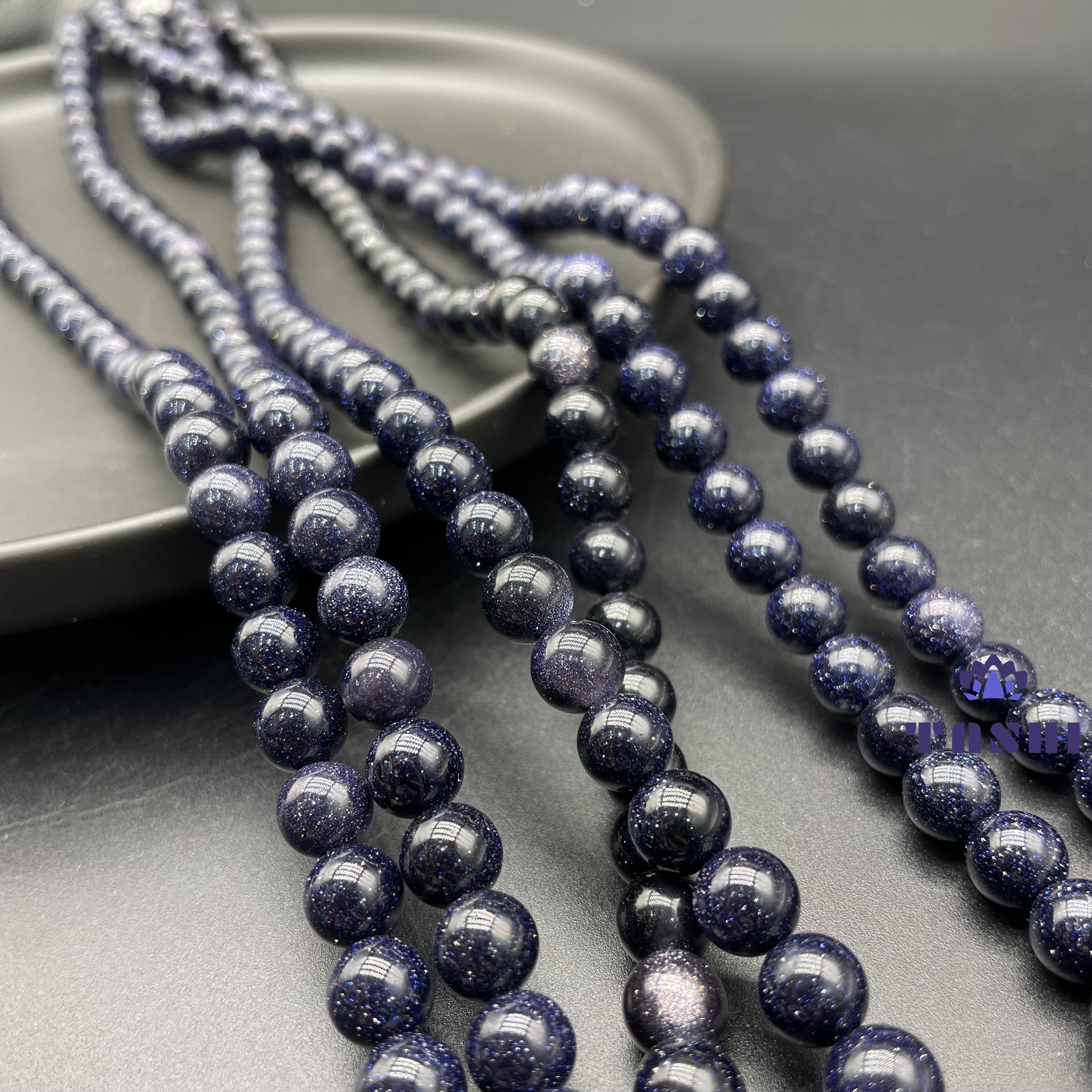 Blue Sandstone Beads Strands Loose Beads Jewelry DIY Bracelets