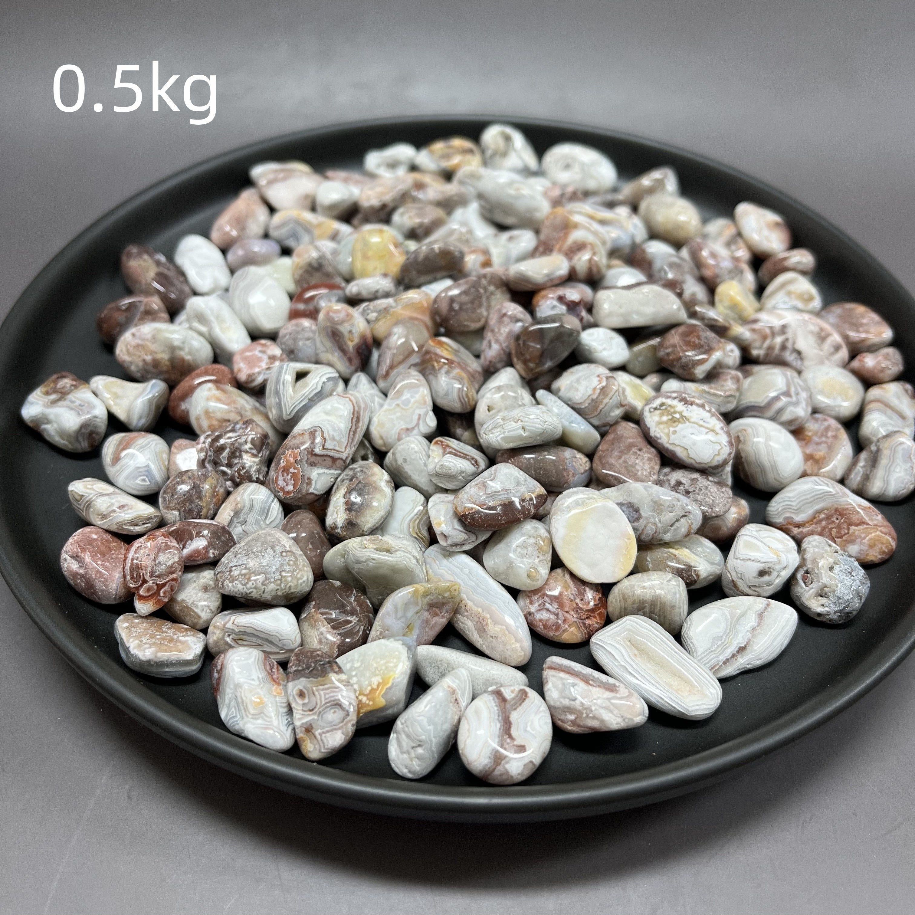 Natural Mexican Crazy Lace Agate Pebbles Chips Wholesale