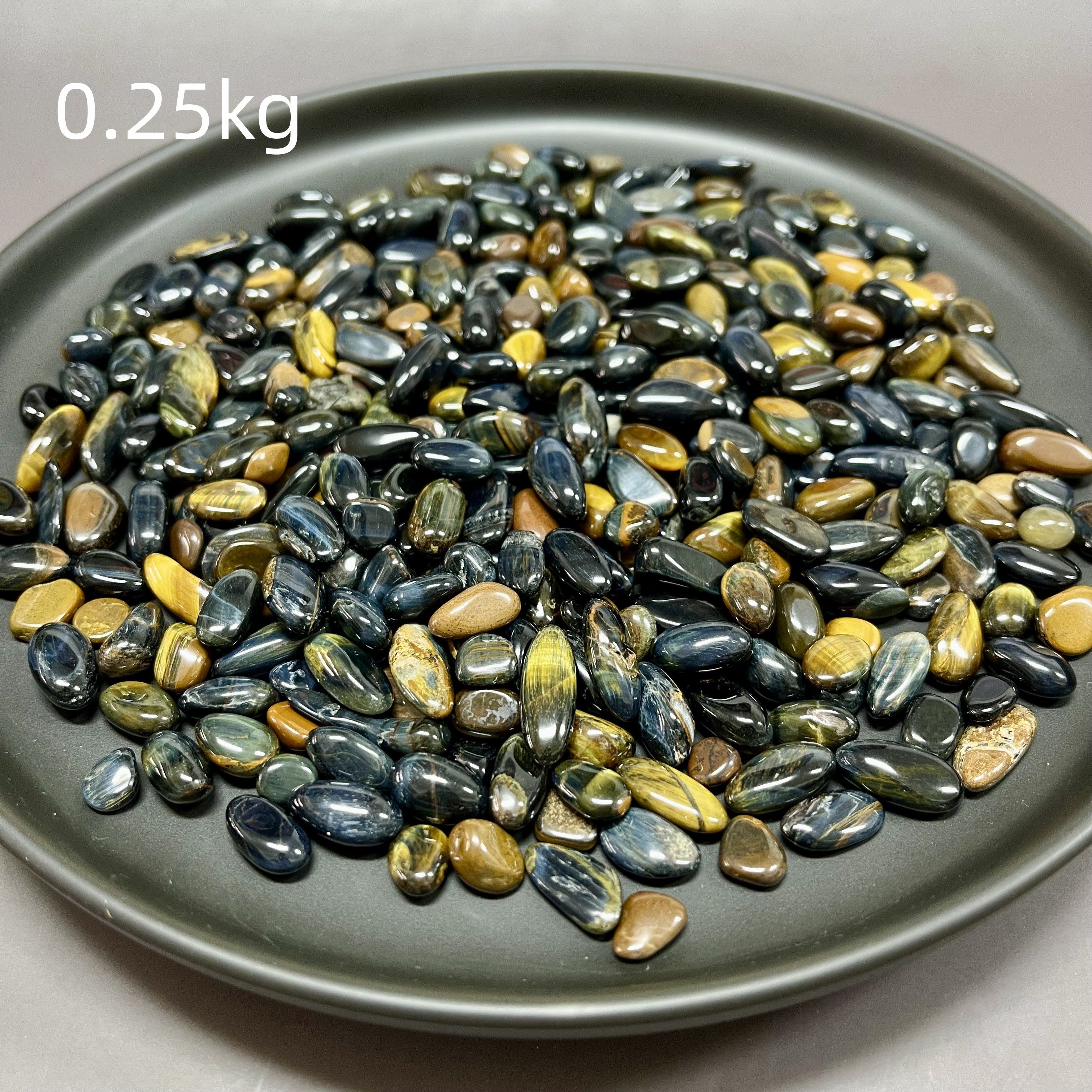 Natural Golden Blue Tiger Eye Pebbles Chips Wholesale