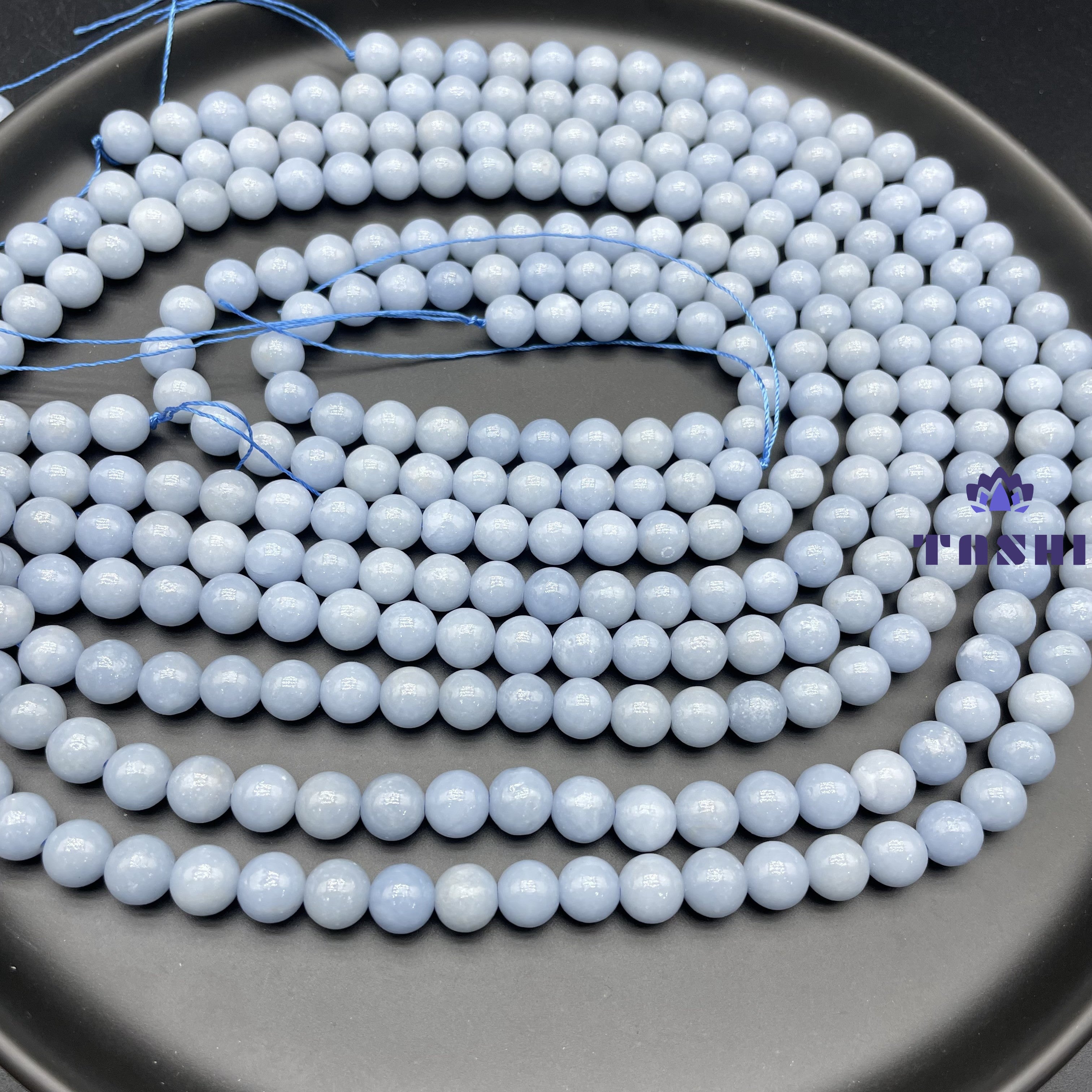 Angelite Beads Strands Loose Beads Jewelry DIY Bracelets