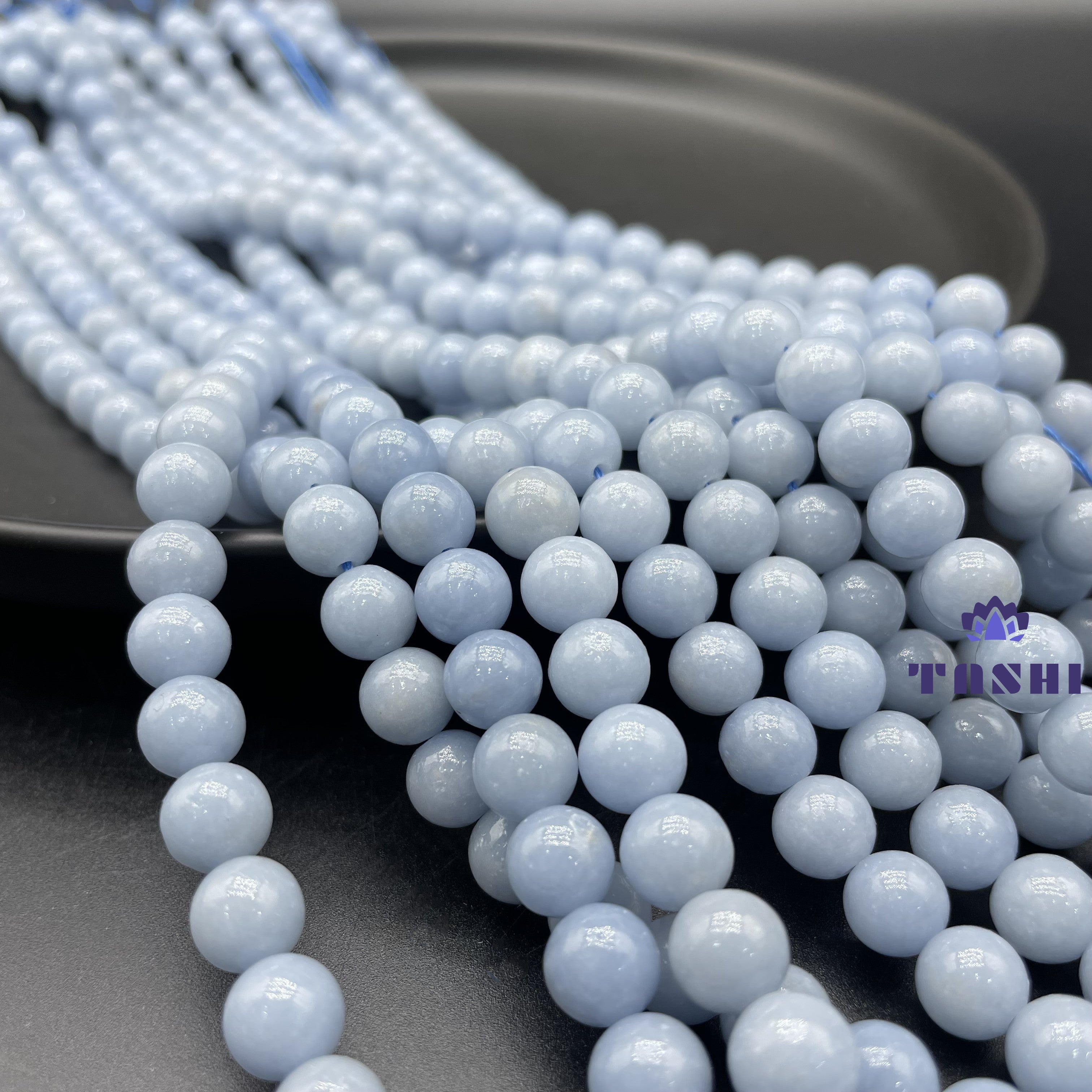 Angelite Beads Strands Loose Beads Jewelry DIY Bracelets