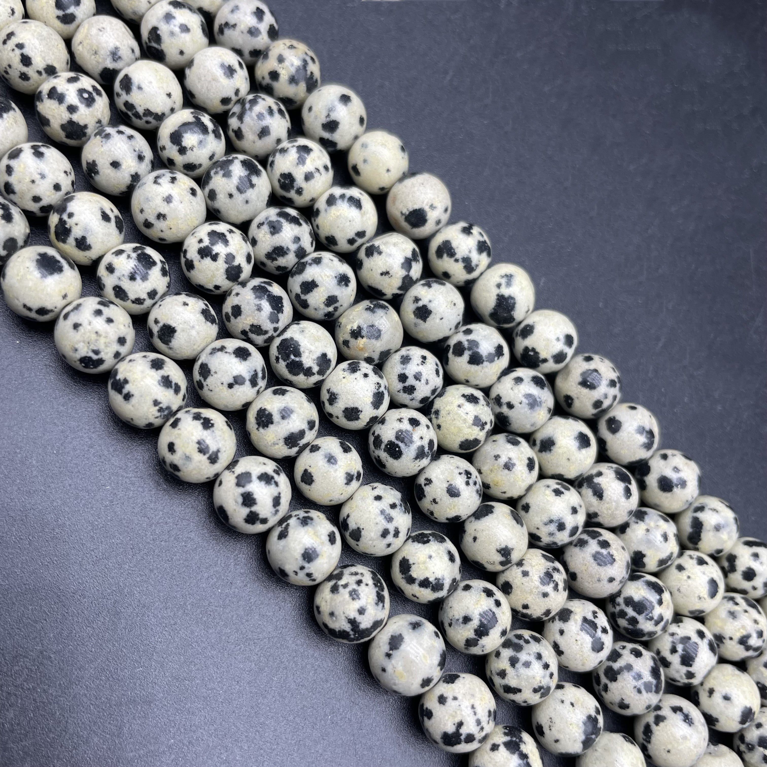 Dalmatian Jasper Beads Strands Loose Beads Jewelry DIY Bracelets
