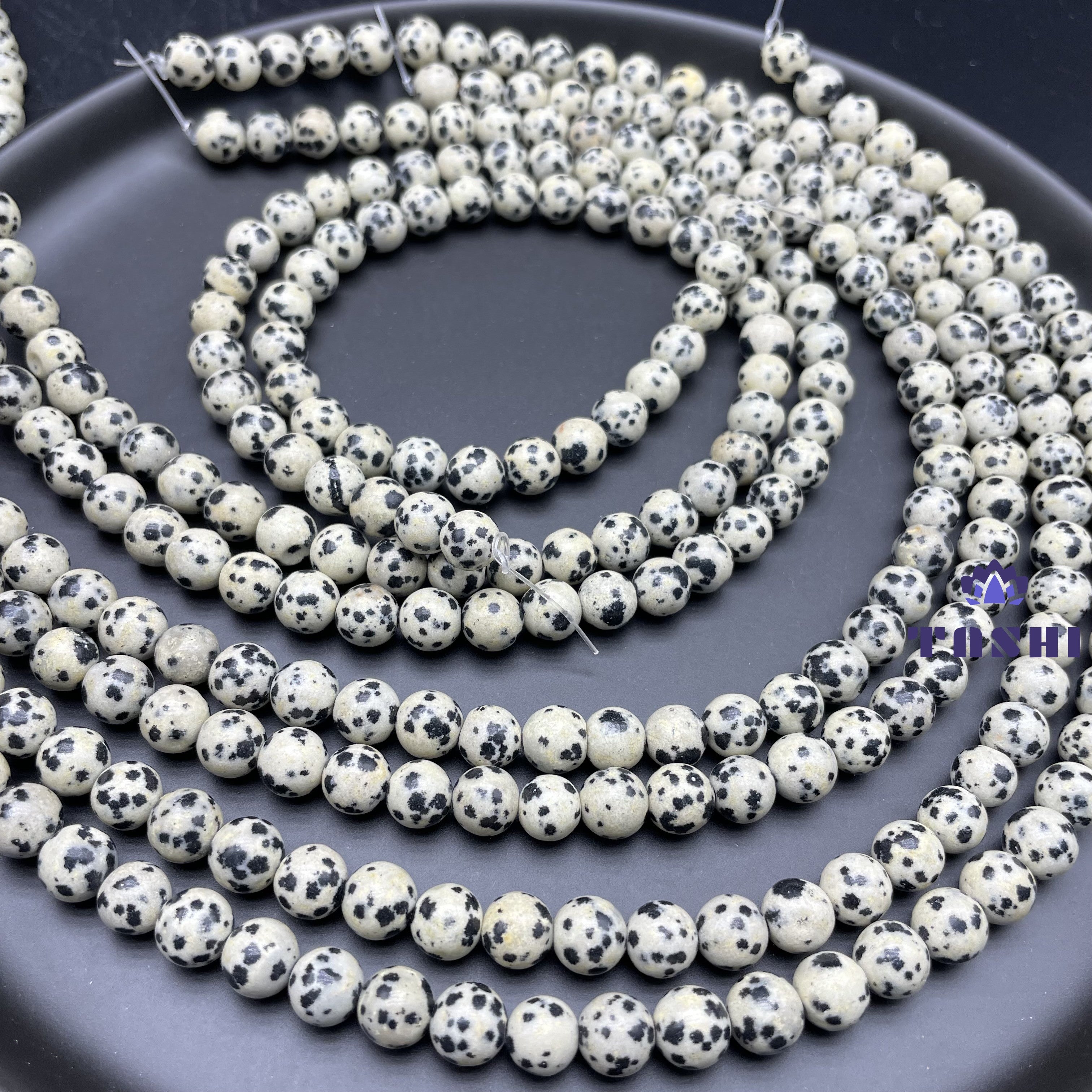 Dalmatian Jasper Beads Strands Loose Beads Jewelry DIY Bracelets