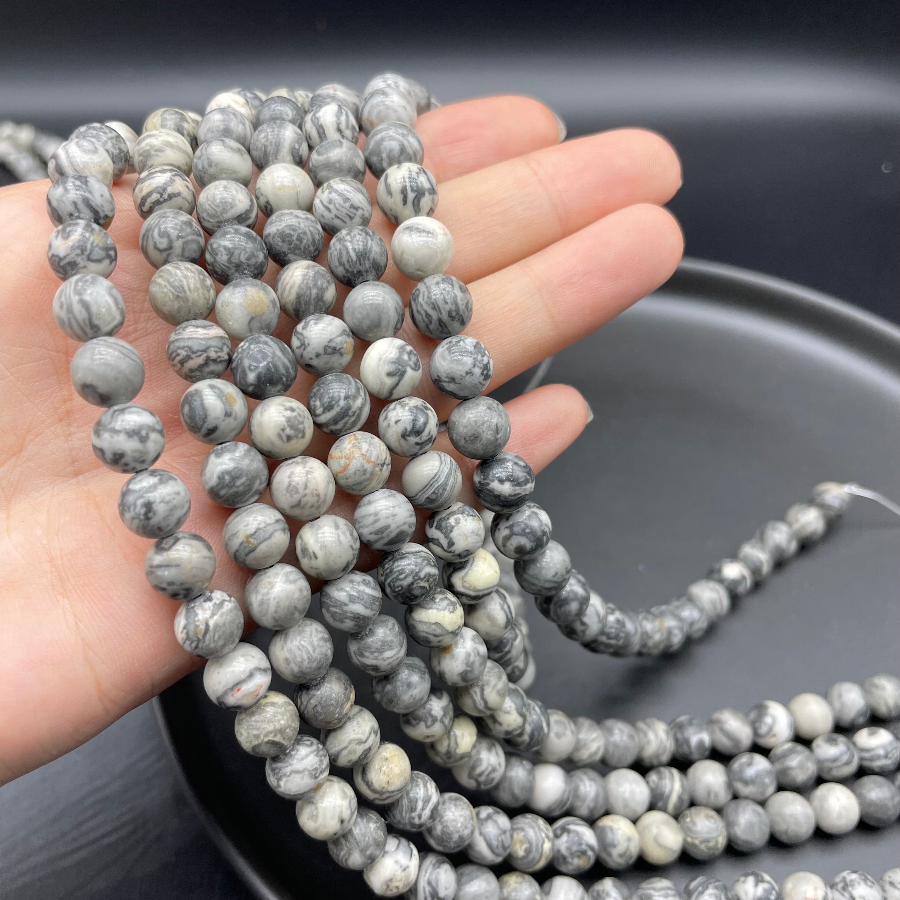 Picasso Jasper Beads Strands Loose Beads Jewelry DIY Bracelets