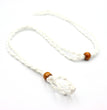 Handmade Knitted Crystal Net Holder Necklace Adjasutable Chord Chain