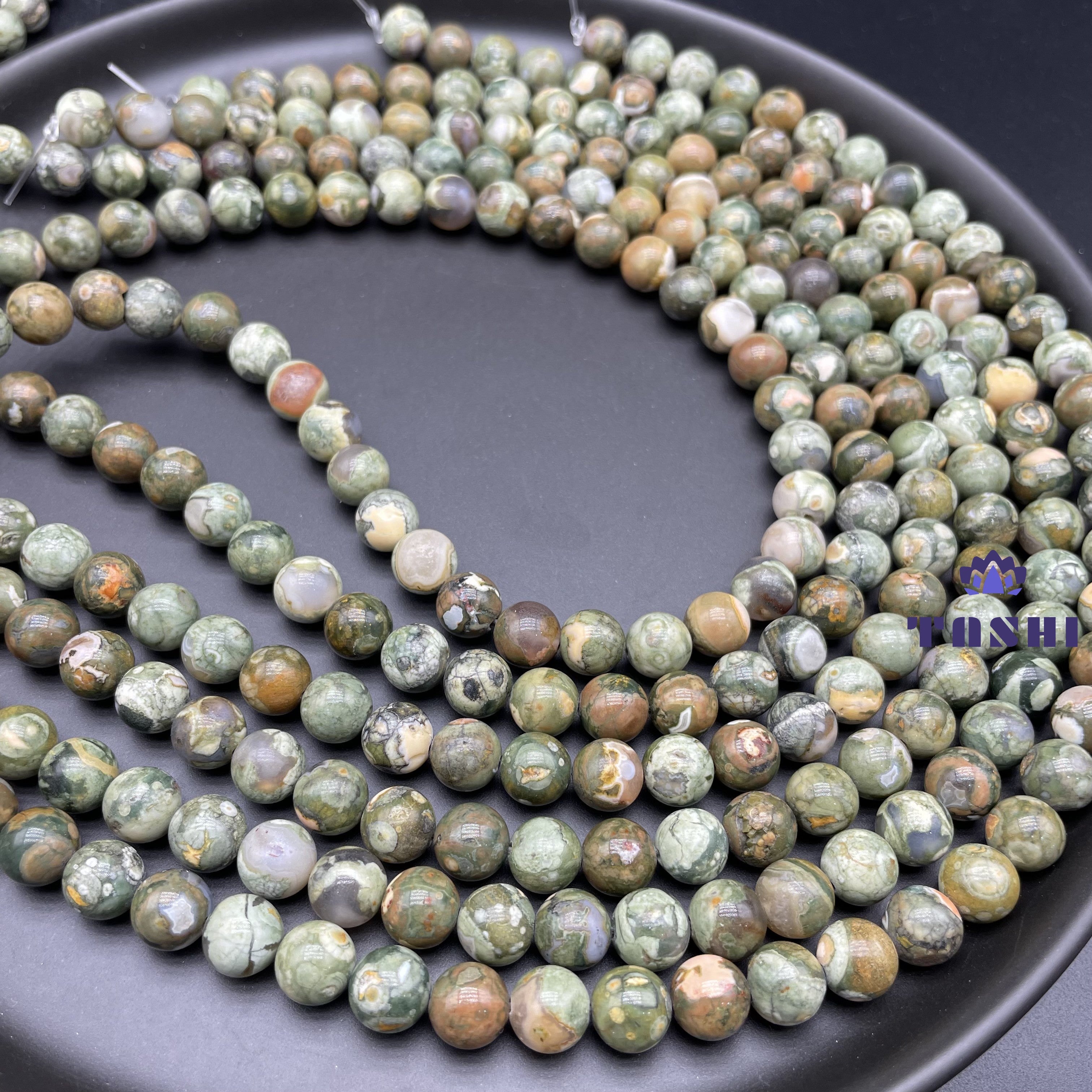 Forest Jasper Beads Strands Loose Beads Jewelry DIY Bracelets