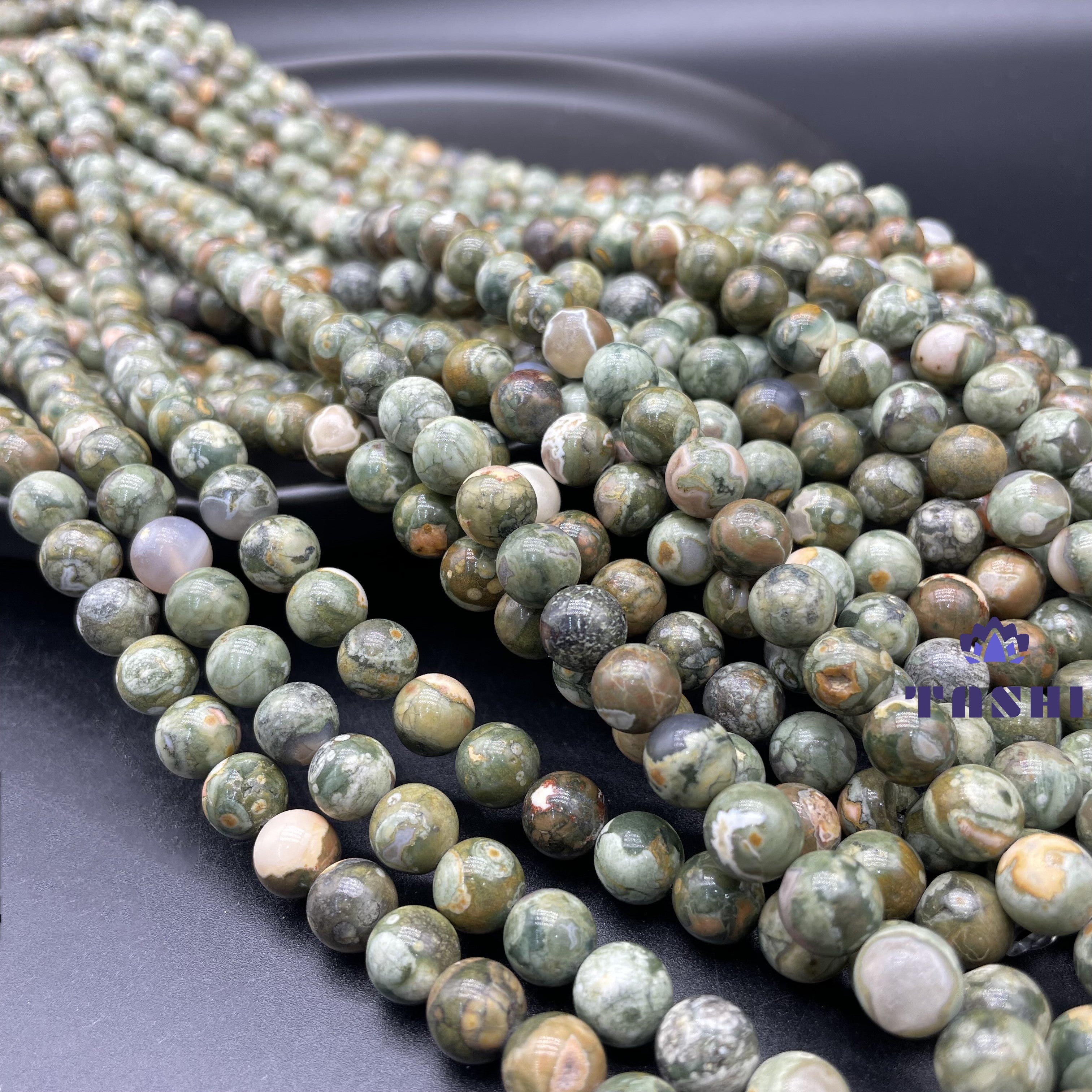 Forest Jasper Beads Strands Loose Beads Jewelry DIY Bracelets