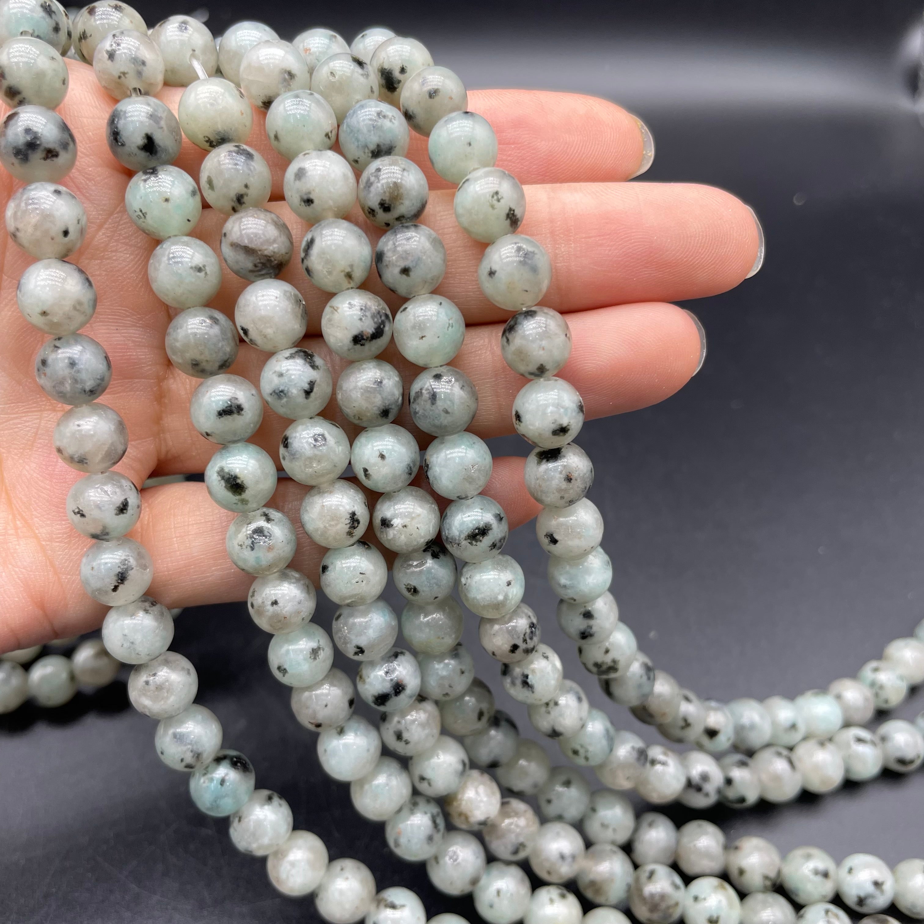 Kiwi Jasper Beads Strands Loose Beads Jewelry DIY Bracelet