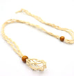 Handmade Knitted Crystal Net Holder Necklace Adjasutable Chord Chain