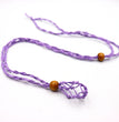 Handmade Knitted Crystal Net Holder Necklace Adjasutable Chord Chain