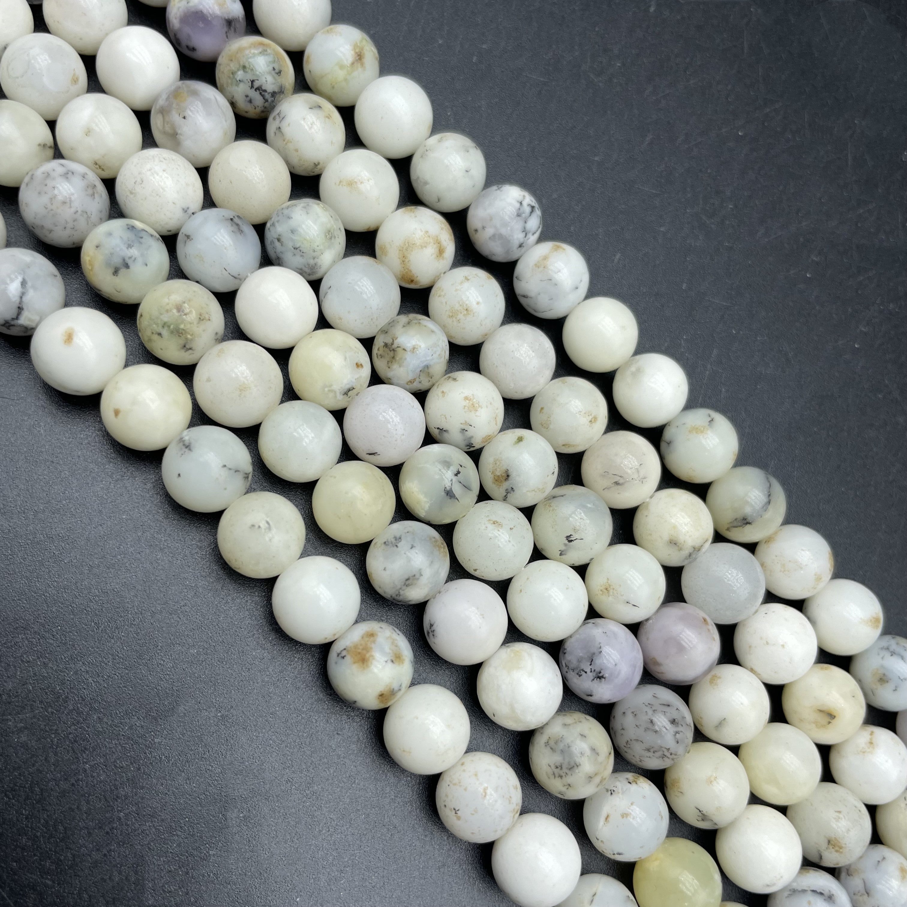 White Opal Beads Strands Loose Beads Jewelry DIY Bracelets