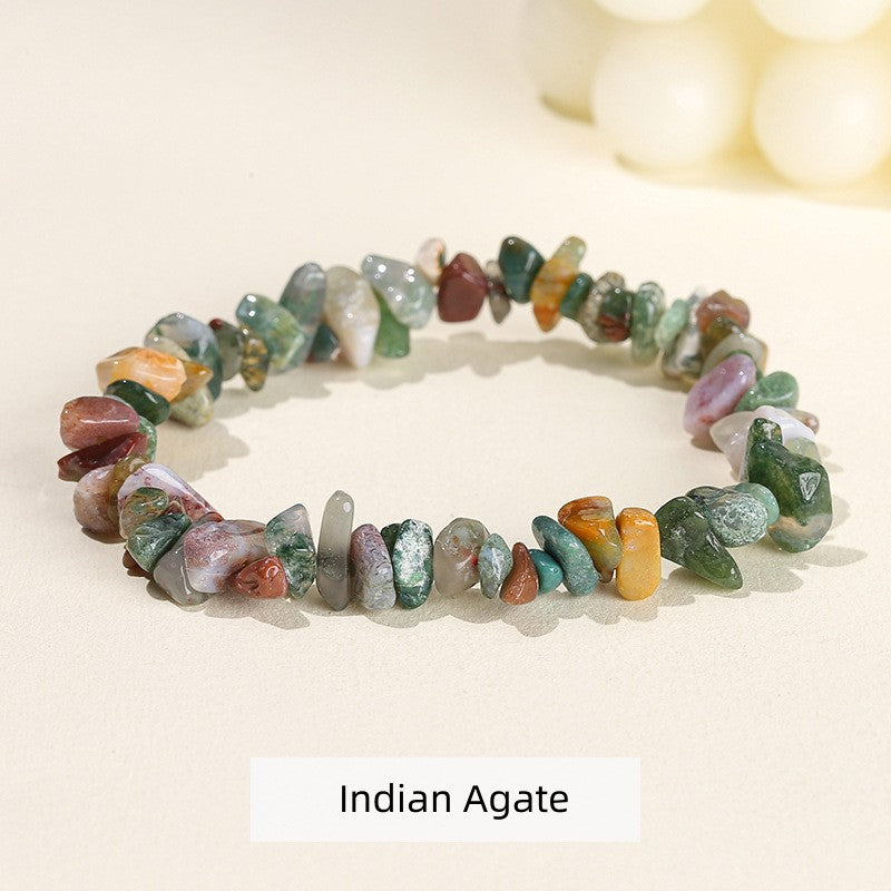 Natural Crystal Stone Chips Bracelets Healing Bracelet