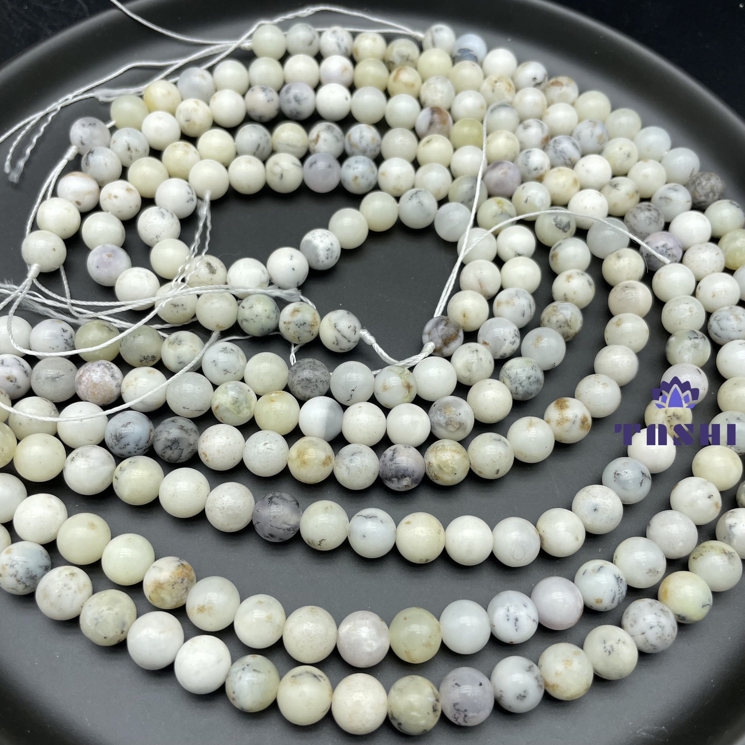 White Opal Beads Strands Loose Beads Jewelry DIY Bracelets