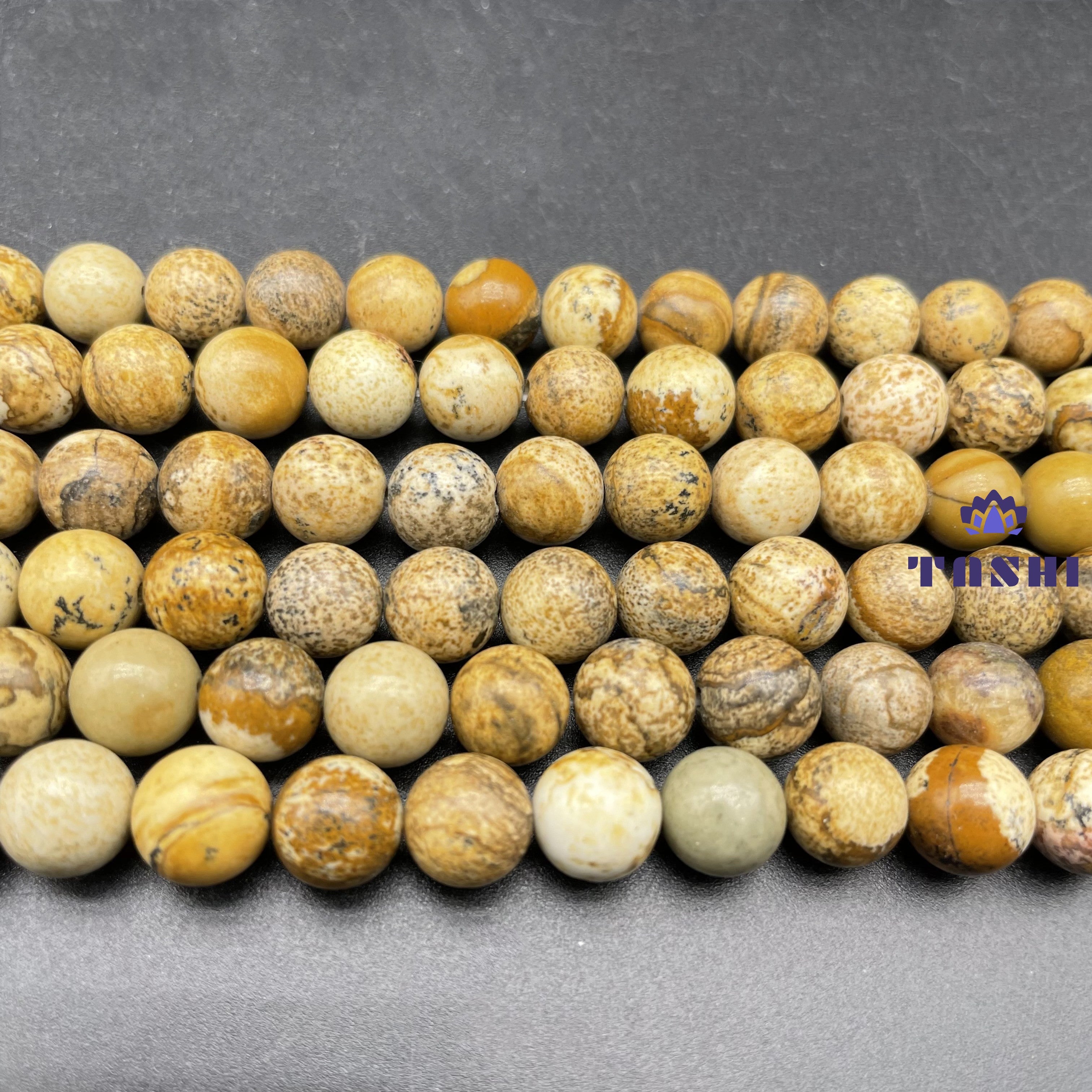 Picture Jasper Beads Strands Loose Beads Jewelry DIY Bracelets