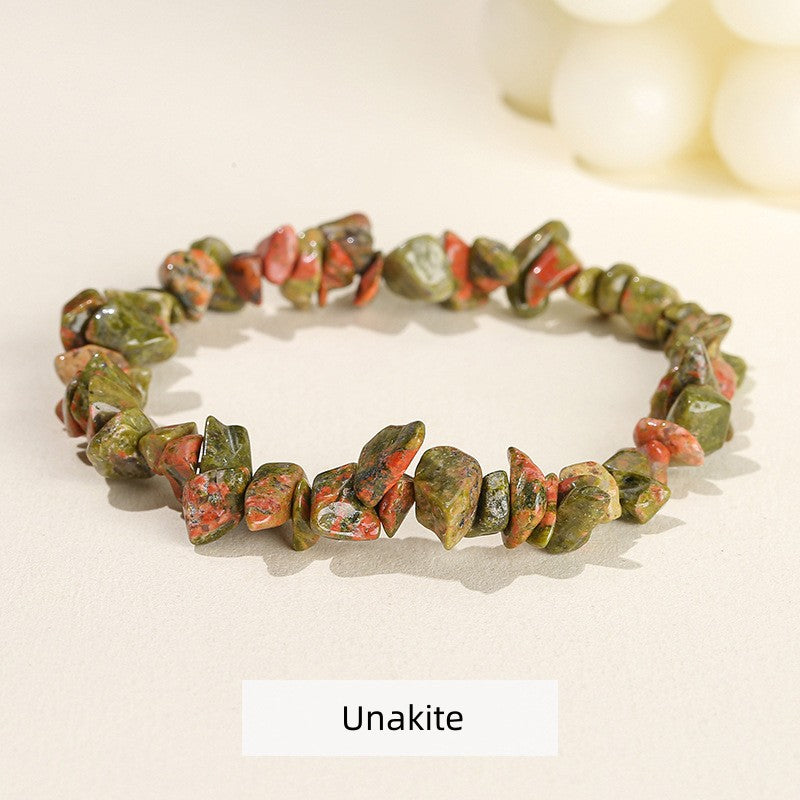 Natural Crystal Stone Chips Bracelets Healing Bracelet