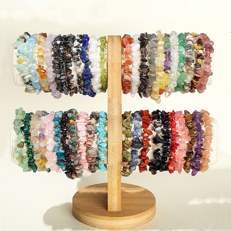 Natural Crystal Stone Chips Bracelets Healing Bracelet