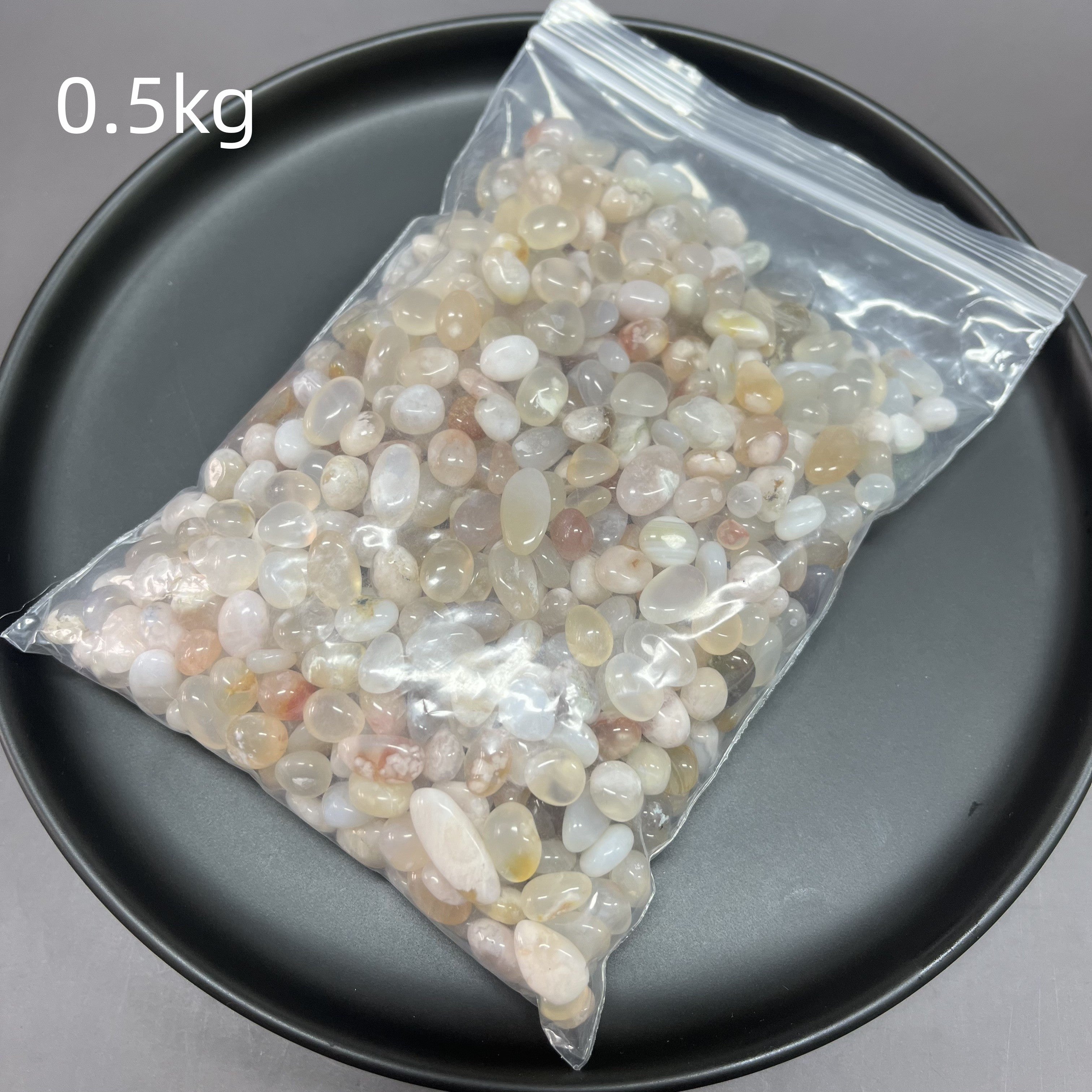Natural Flower Agate Pebbles Chips Wholesale